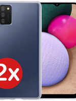 BTH BTH Samsung Galaxy A03s Hoesje Siliconen - Transparant - 2 PACK