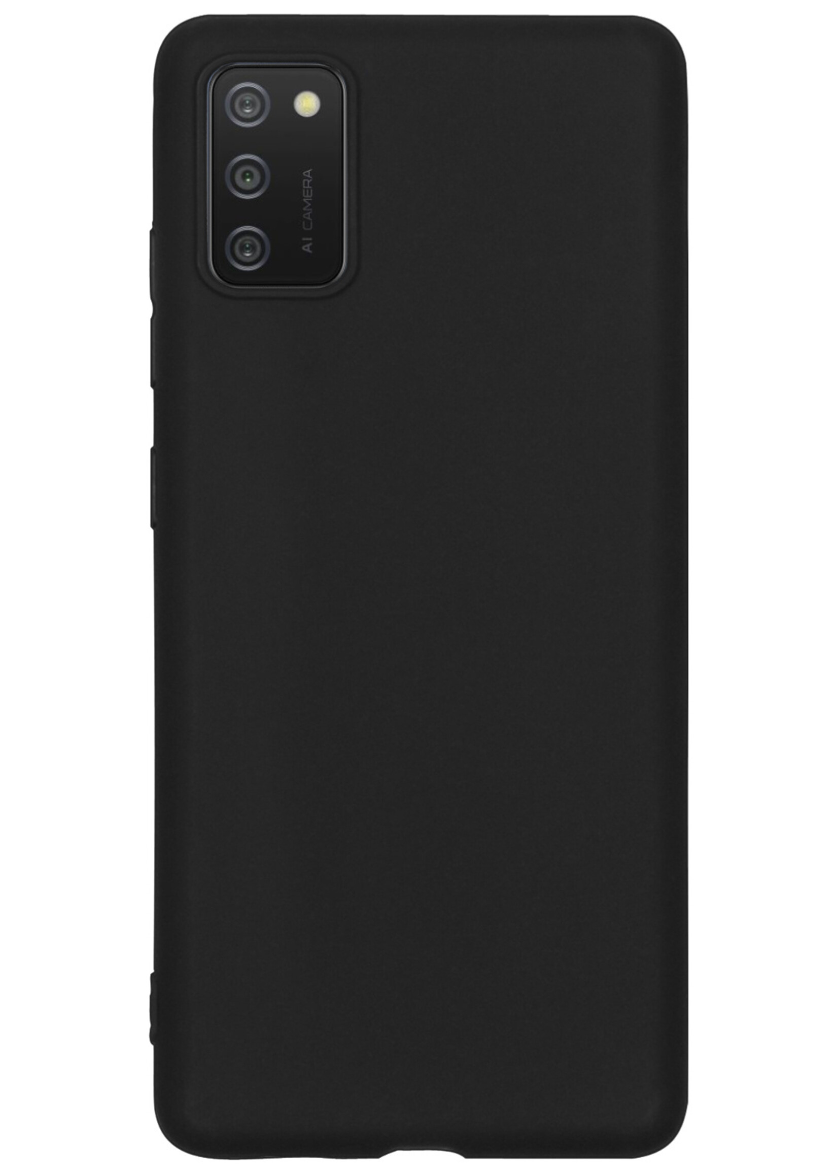 BTH Hoesje Geschikt voor Samsung A03s Hoesje Siliconen Case Hoes - Hoes Geschikt voor Samsung Galaxy A03s Hoes Cover Case - Zwart - 2 PACK