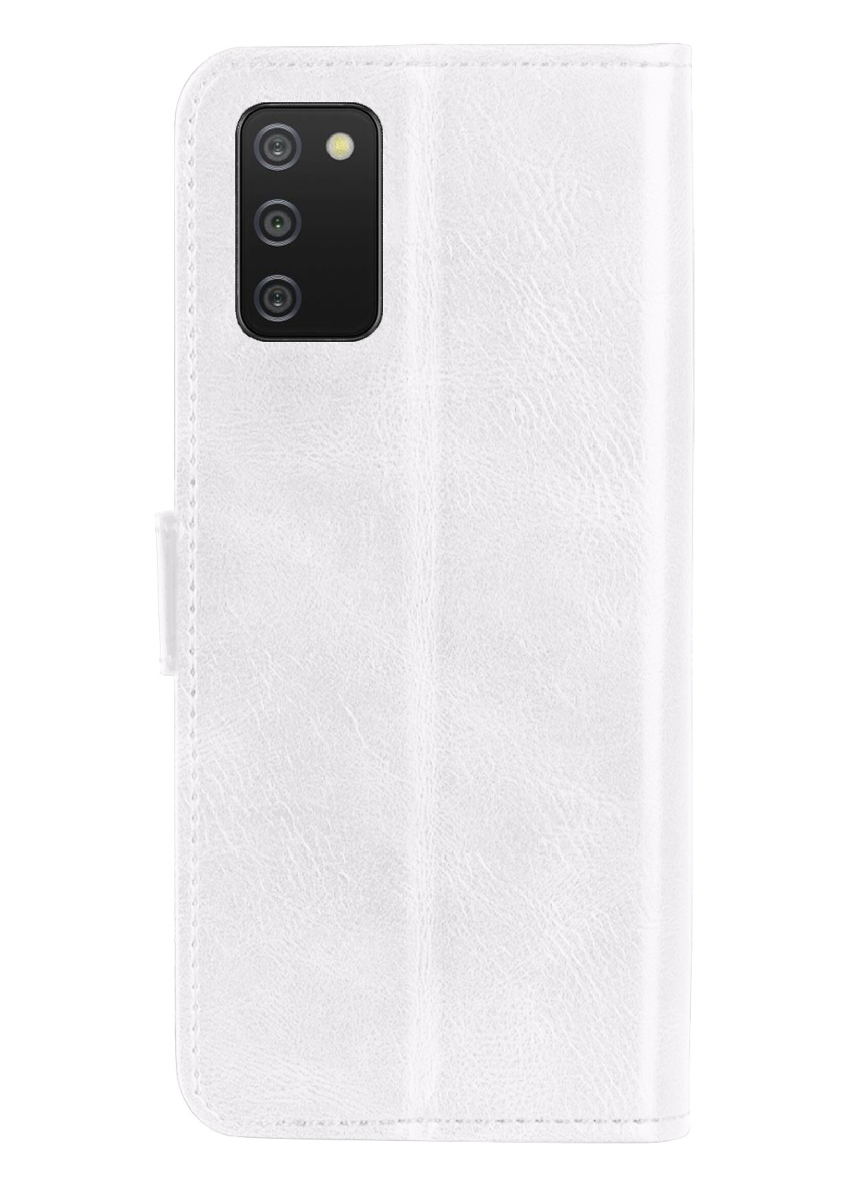 BTH Samsung A03s Hoesje Book Case Hoes - Samsung Galaxy A03s Case Hoesje Portemonnee Cover - Samsung A03s Hoes Wallet Case Hoesje - Wit