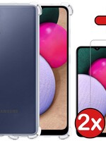 BTH BTH Samsung Galaxy A03s Hoesje Shockproof Met 2x Screenprotector