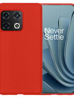 BTH BTH OnePlus 10 Pro Hoesje Siliconen - Rood