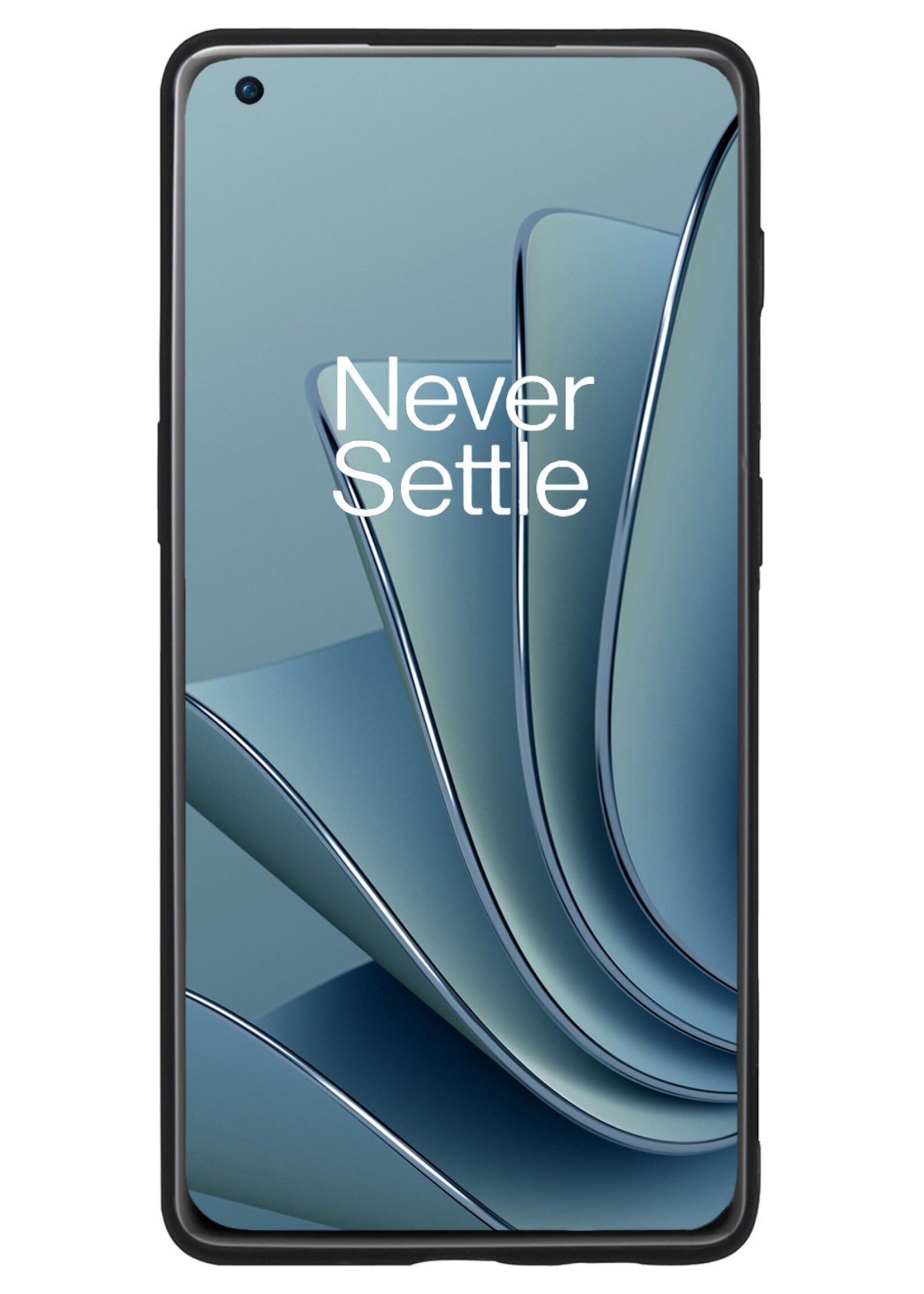 BTH OnePlus 10 Pro Hoesje Siliconen Case Cover - OnePlus 10 Pro Hoesje Cover Hoes Siliconen - Zwart