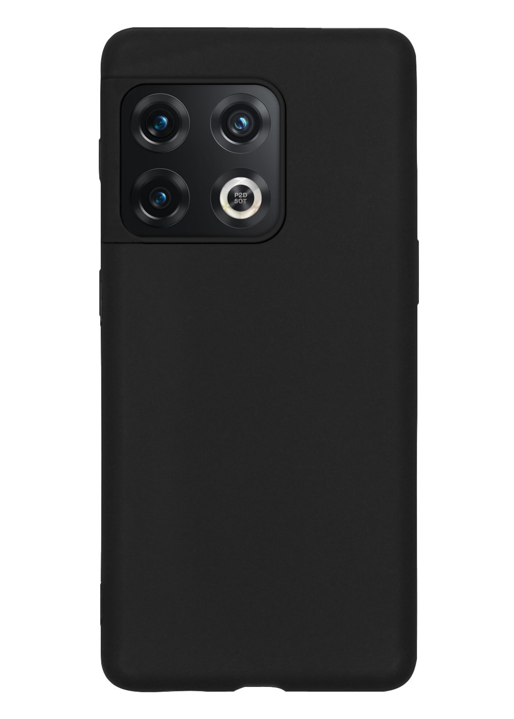 BTH OnePlus 10 Pro Hoesje Siliconen Case Cover - OnePlus 10 Pro Hoesje Cover Hoes Siliconen - Zwart