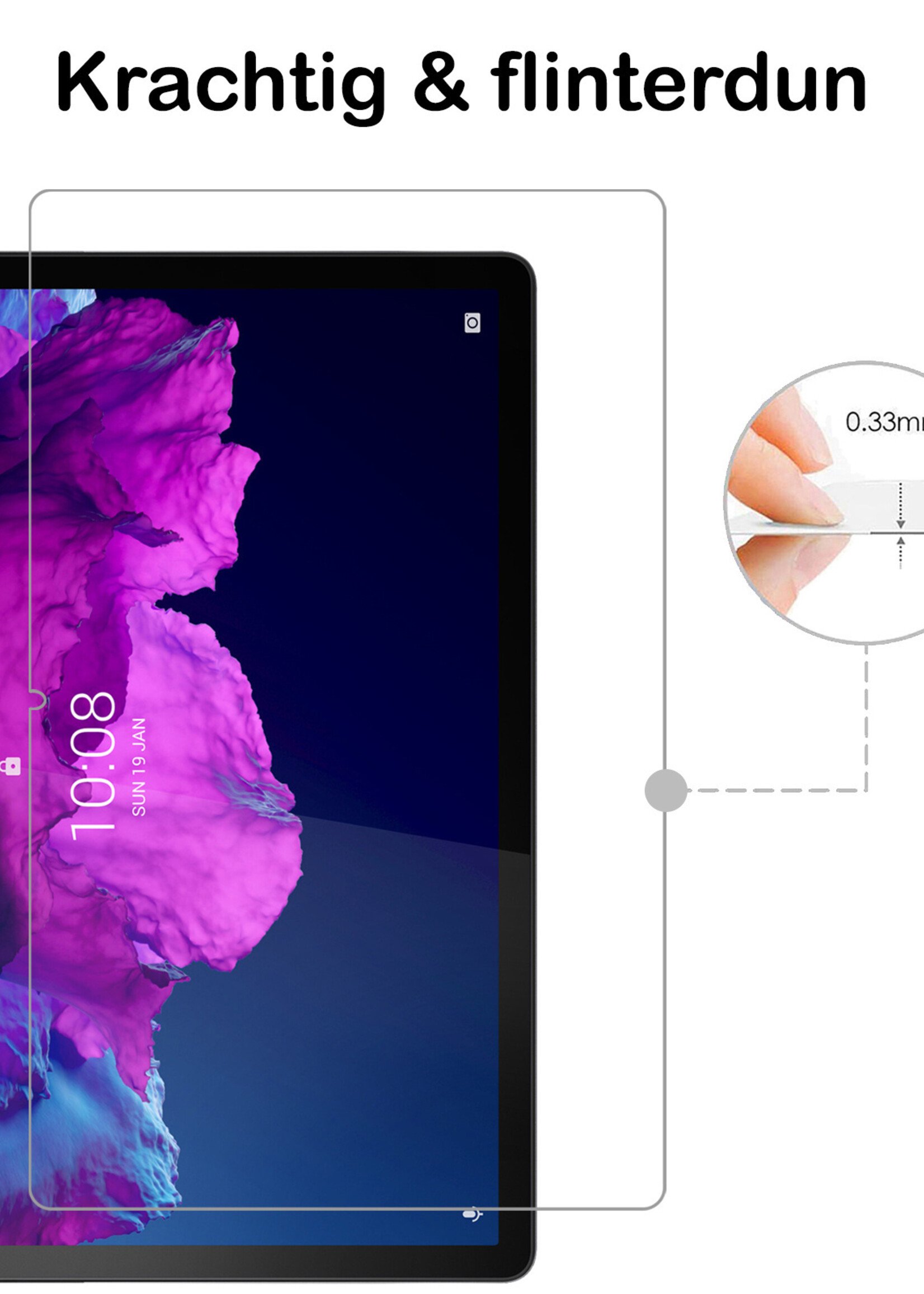 BTH Screenprotector Geschikt voor Lenovo Tab P11 Plus Screenprotector Tempered Glass Screen Protector Gehard Glas - Screenprotector Geschikt voor Lenovo Tab P11 Plus Screenprotector Glas - 2 PACK