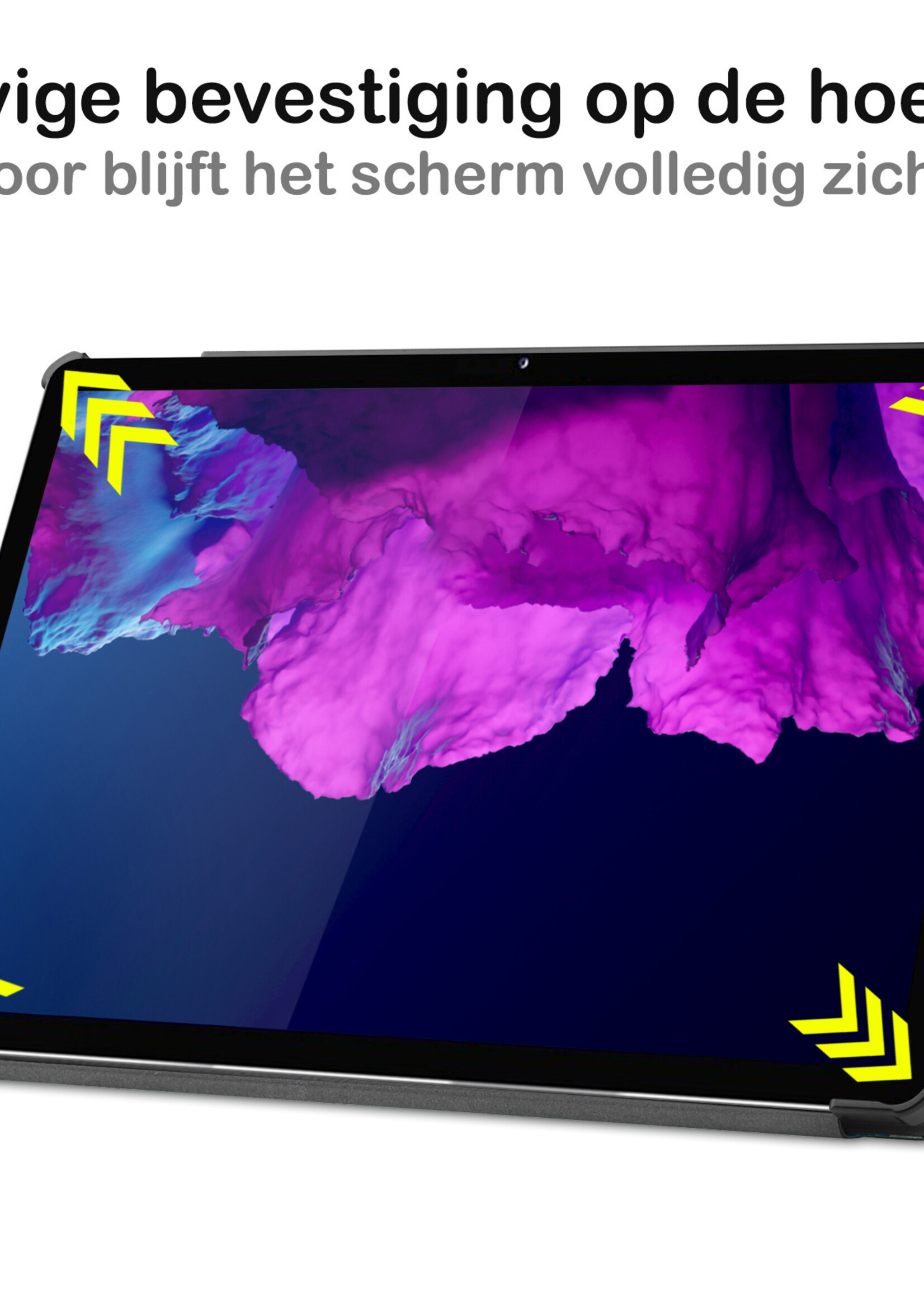 BTH Lenovo Tab P11 Plus Hoes Luxe Book Case Hoesje - Lenovo Tab P11 Plus Hoes Cover (11 inch) - Bloesem