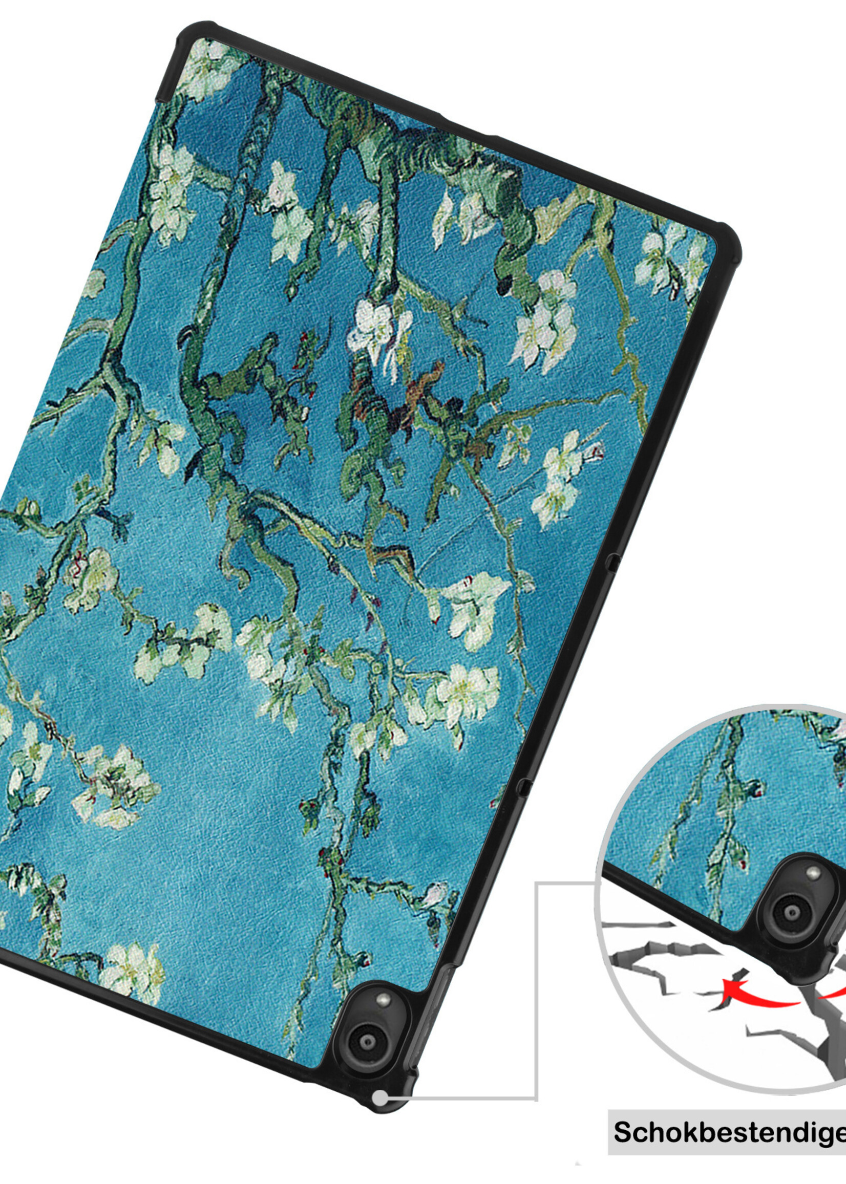 BTH Lenovo Tab P11 Plus Hoes Luxe Book Case Hoesje - Lenovo Tab P11 Plus Hoes Cover (11 inch) - Bloesem