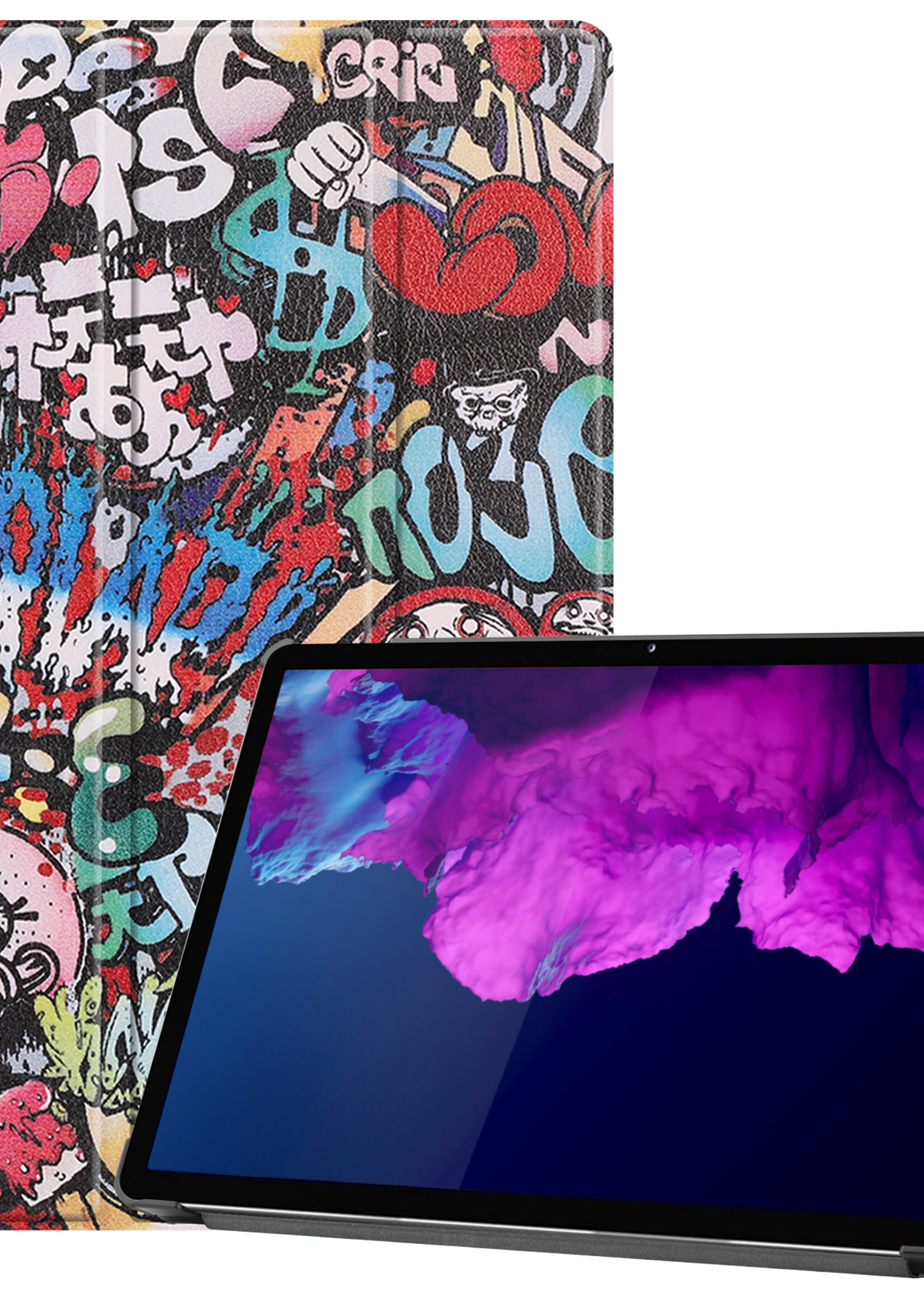 BTH Lenovo Tab P11 Plus Hoes Luxe Book Case Hoesje - Lenovo Tab P11 Plus Hoes Cover (11 inch) - Graffity