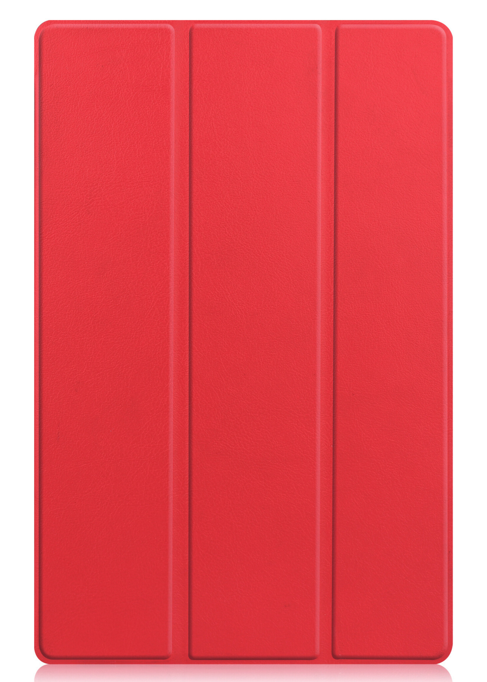 BTH Hoes Geschikt voor Lenovo Tab P11 Plus Hoes Book Case Hoesje Trifold Cover Met Screenprotector - Hoesje Geschikt voor Lenovo Tab P11 Plus Hoesje Bookcase - Rood