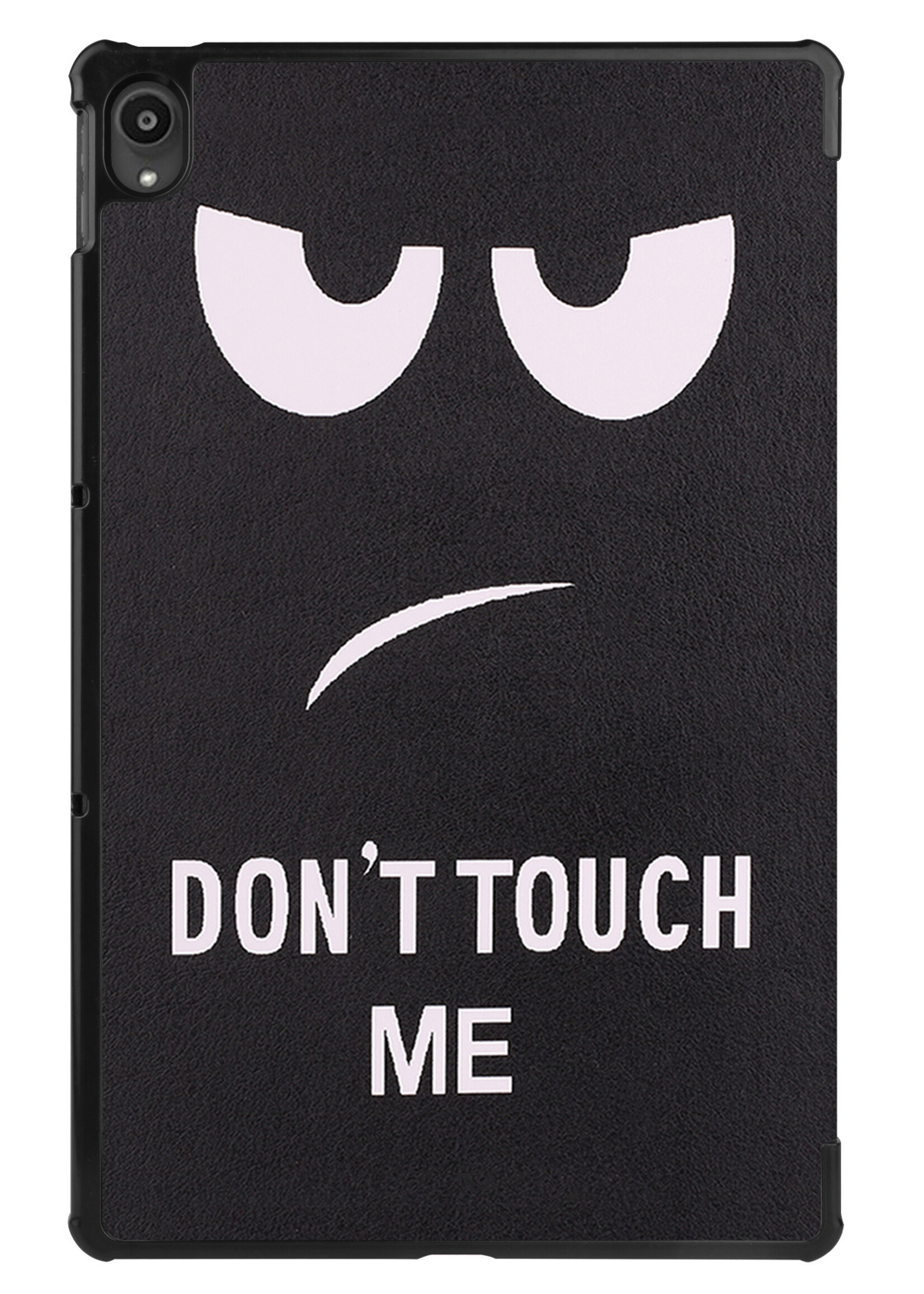 BTH Hoes Geschikt voor Lenovo Tab P11 Plus Hoes Book Case Hoesje Trifold Cover Met Screenprotector - Hoesje Geschikt voor Lenovo Tab P11 Plus Hoesje Bookcase - Don't Touch Me