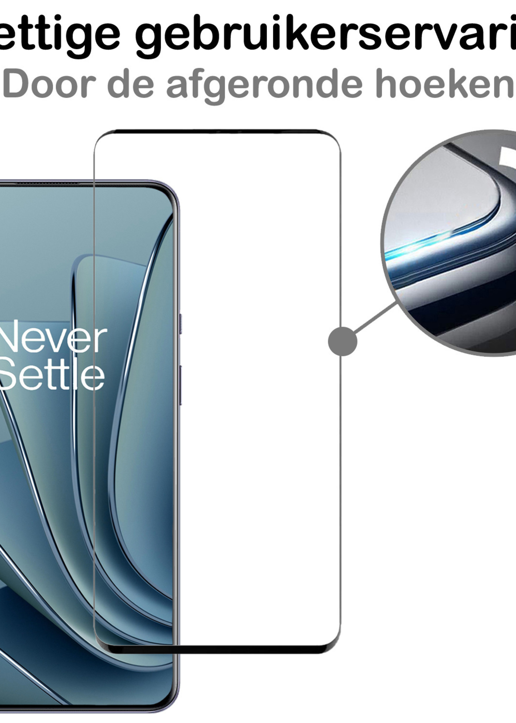 BTH Screenprotector Geschikt voor OnePlus 10 Pro Screenprotector Glas Gehard Tempered Glass Full Cover - Screenprotector Geschikt voor OnePlus 10 Pro Screen Protector Screen Cover - 3 PACK