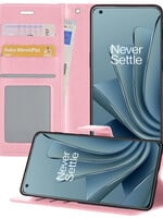 BTH BTH OnePlus 10 Pro Hoesje Bookcase - Lichtroze