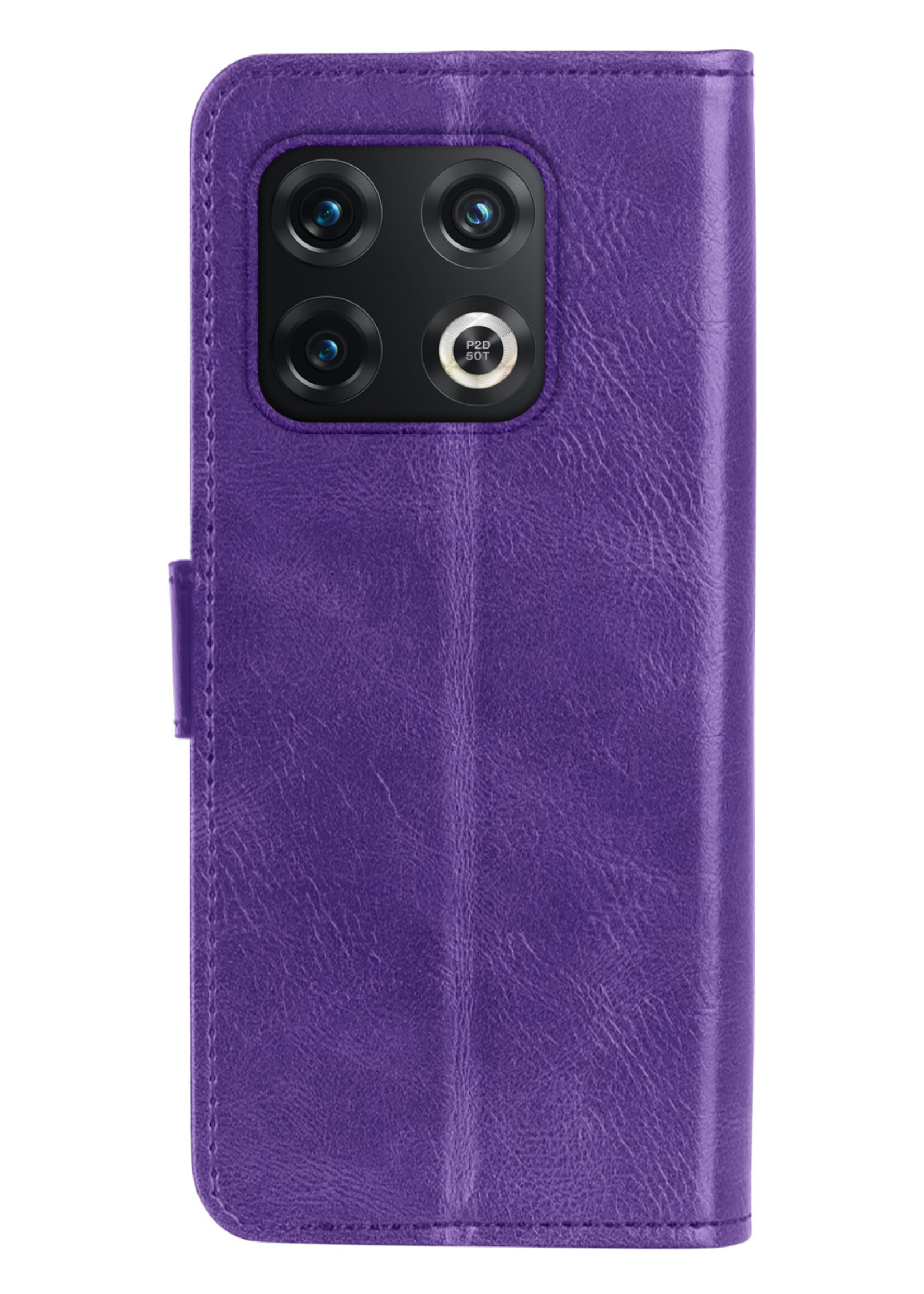 BTH OnePlus 10 Pro Hoesje Book Case Hoes - OnePlus 10 Pro Case Hoesje Portemonnee Cover - OnePlus 10 Pro Hoes Wallet Case Hoesje - Paars