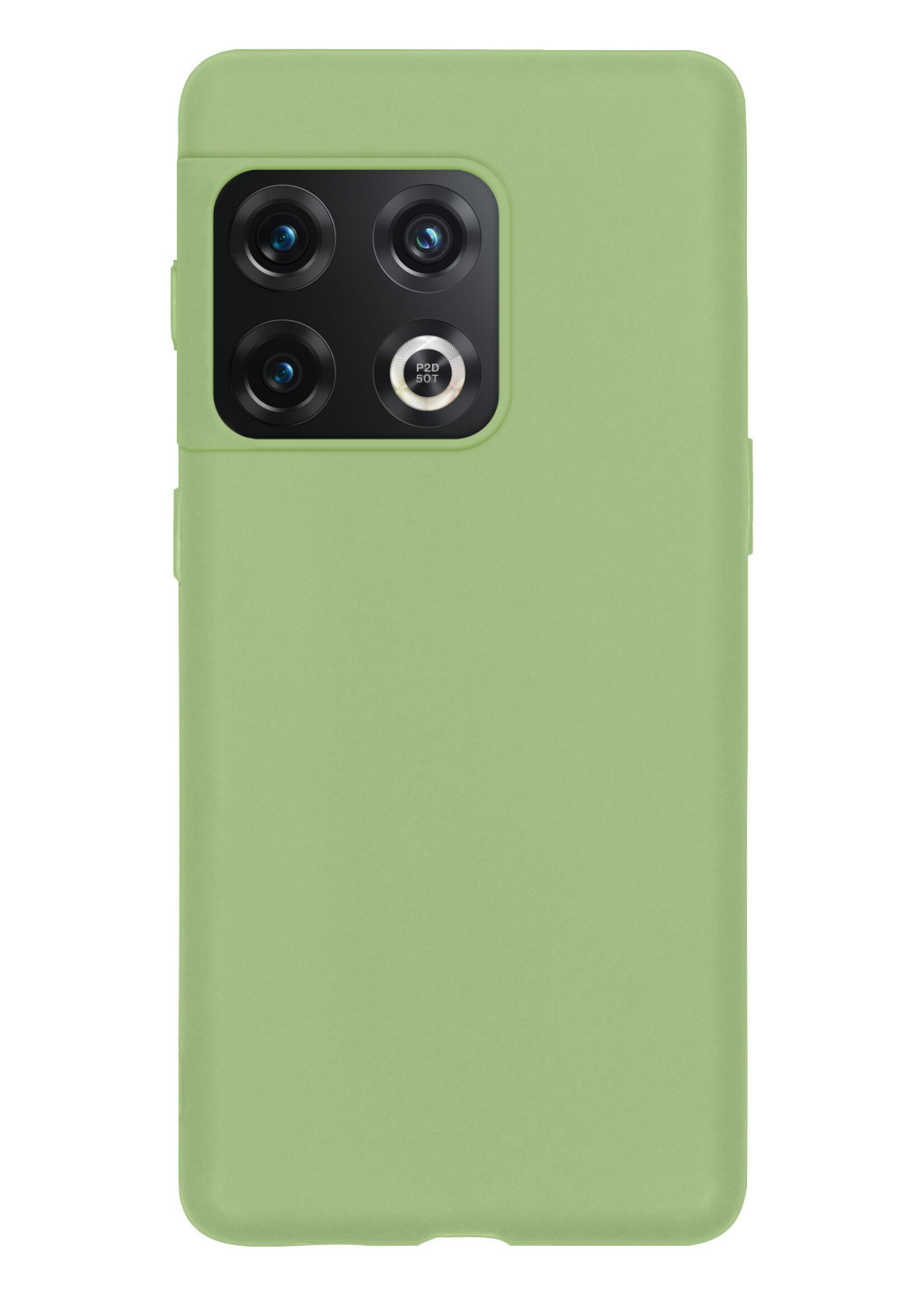 BTH Hoesje Geschikt voor OnePlus 10 Pro Hoesje Siliconen Case Hoes Met 2x Screenprotector - Hoes Geschikt voor OnePlus 10 Pro Hoes Cover Case - Groen