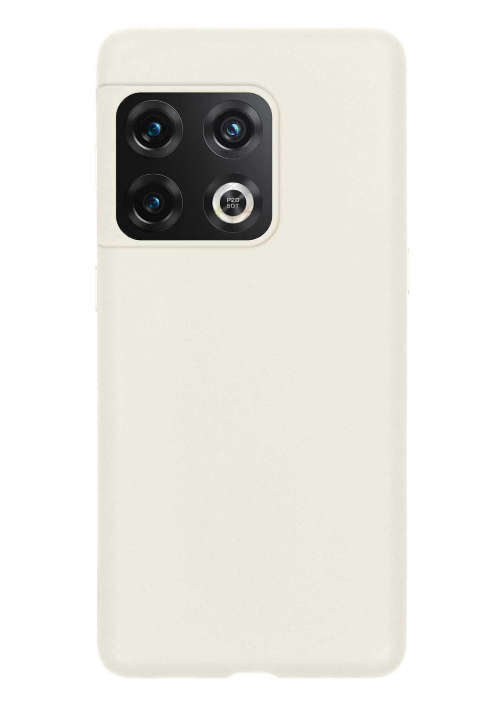 BTH Hoesje Geschikt voor OnePlus 10 Pro Hoesje Siliconen Case Hoes Met 2x Screenprotector - Hoes Geschikt voor OnePlus 10 Pro Hoes Cover Case - Wit