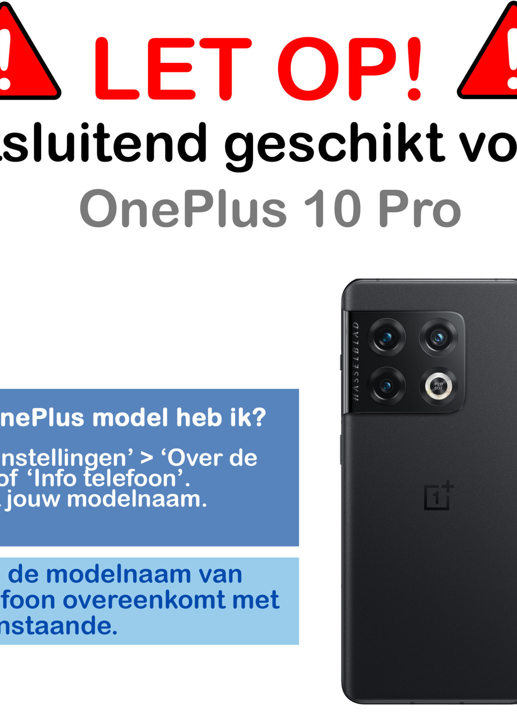 BTH Hoesje Geschikt voor OnePlus 10 Pro Hoesje Book Case Hoes Portemonnee Cover Walletcase Met 2x Screenprotector - Hoes Geschikt voor OnePlus 10 Pro Hoes Bookcase Hoesje - Bruin
