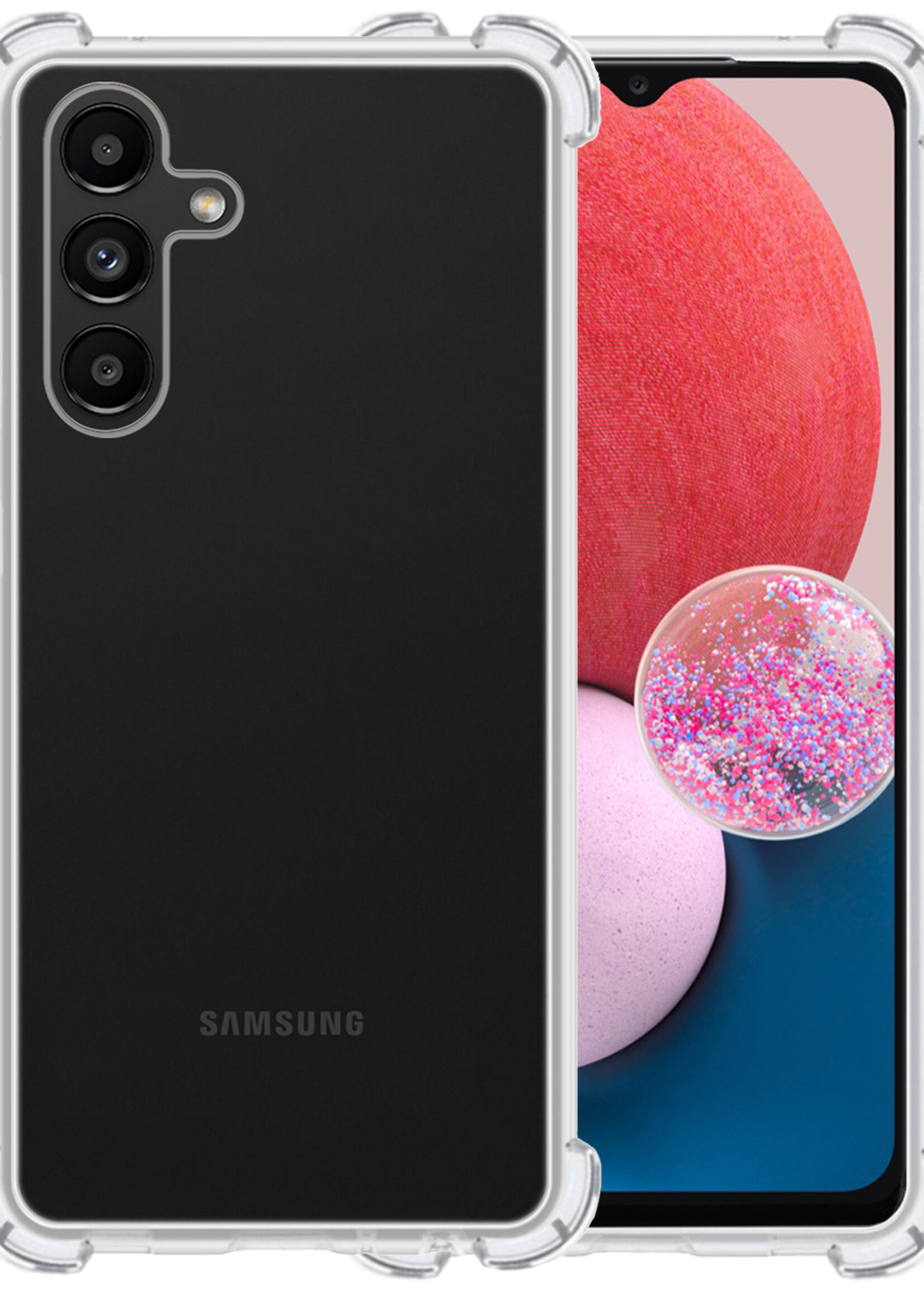 BTH Samsung A13 5G Hoesje Siliconen Shock Proof Case Transparant - Samsung Galaxy A13 5G Hoesje Transparant - Samsung Galaxy A13 5G Hoes Cover Case Shockproof