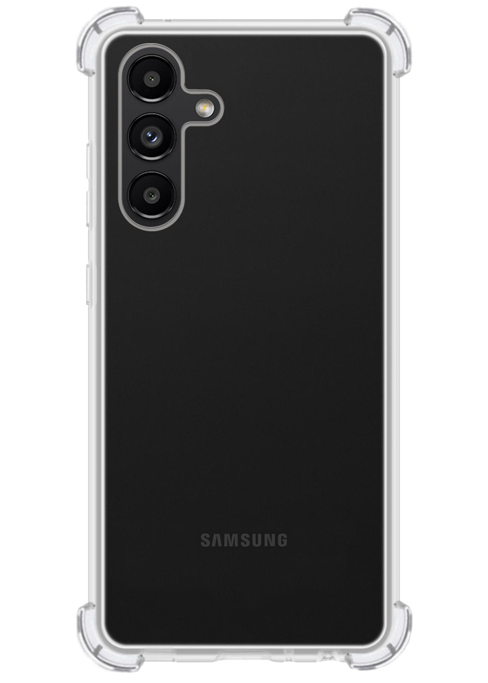 BTH Hoesje Geschikt voor Samsung A13 5G Hoesje Siliconen Shock Proof Case Hoes - Hoes Geschikt voor Samsung Galaxy A13 5G Hoes Cover Case Shockproof - Transparant - 2 PACK