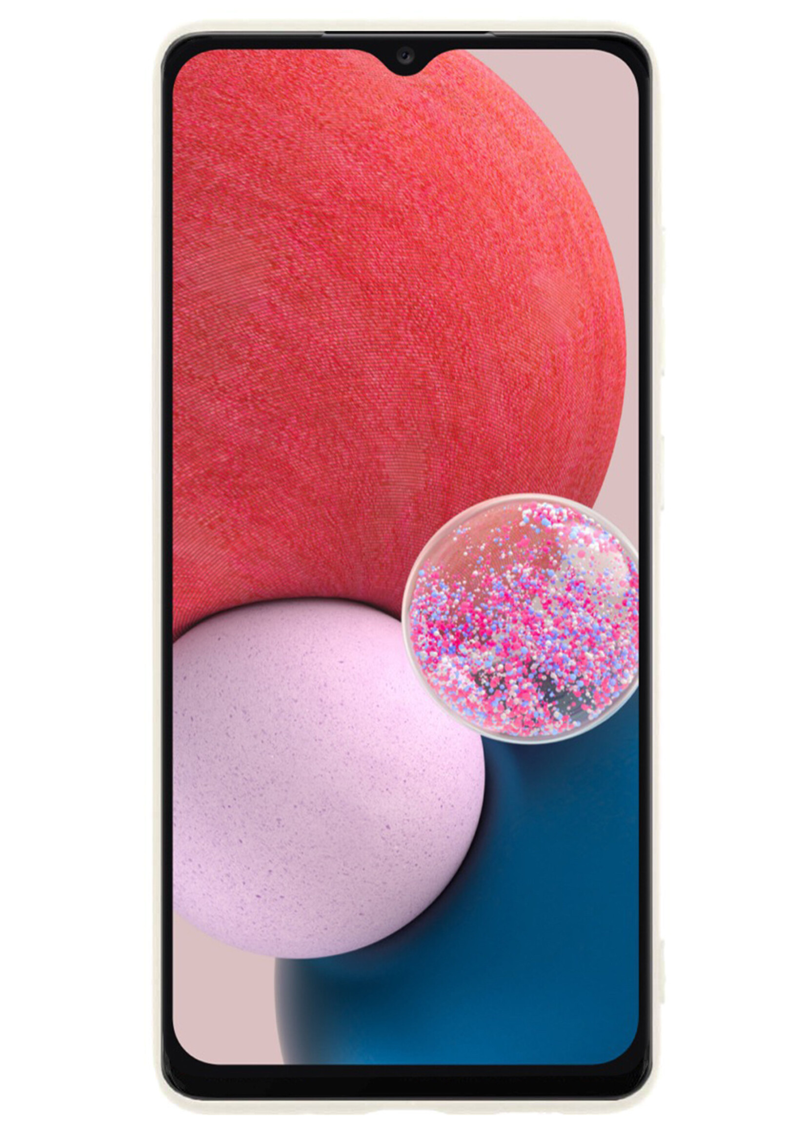 BTH Samsung Galaxy A13 5G Hoesje Siliconen Case Cover - Samsung A13 5G Hoesje Cover Hoes Siliconen - Wit