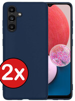 BTH BTH Samsung Galaxy A13 5G Hoesje Siliconen - Donkerblauw - 2 PACK