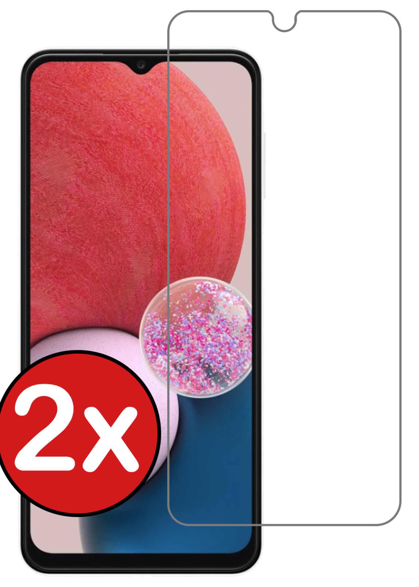 BTH Screenprotector Geschikt voor Samsung A13 5G Screenprotector Glas Gehard Tempered Glass - Screenprotector Geschikt voor Samsung Galaxy A13 5G Screen Protector Screen Cover - 2 PACK