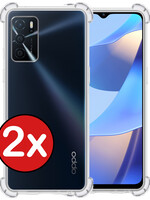 BTH BTH OPPO A16 Hoesje Shockproof - Transparant - 2 PACK