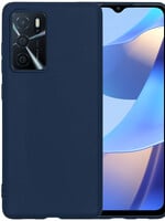 BTH BTH OPPO A16 Hoesje Siliconen - Donkerblauw