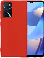 BTH BTH OPPO A16 Hoesje Siliconen - Rood