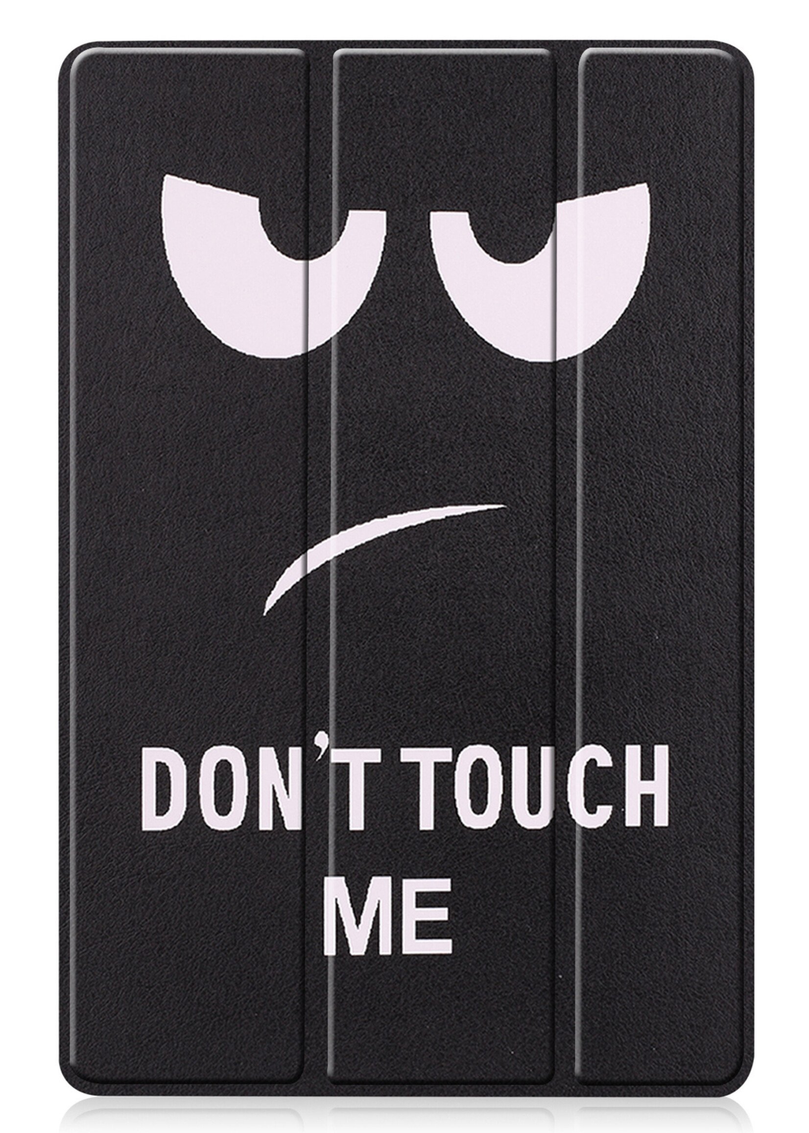 BTH Hoes Geschikt voor Samsung Galaxy Tab S8 Hoes Book Case Hoesje Trifold Cover Met Screenprotector - Hoesje Geschikt voor Samsung Tab S8 Hoesje Bookcase - Don't Touch Me