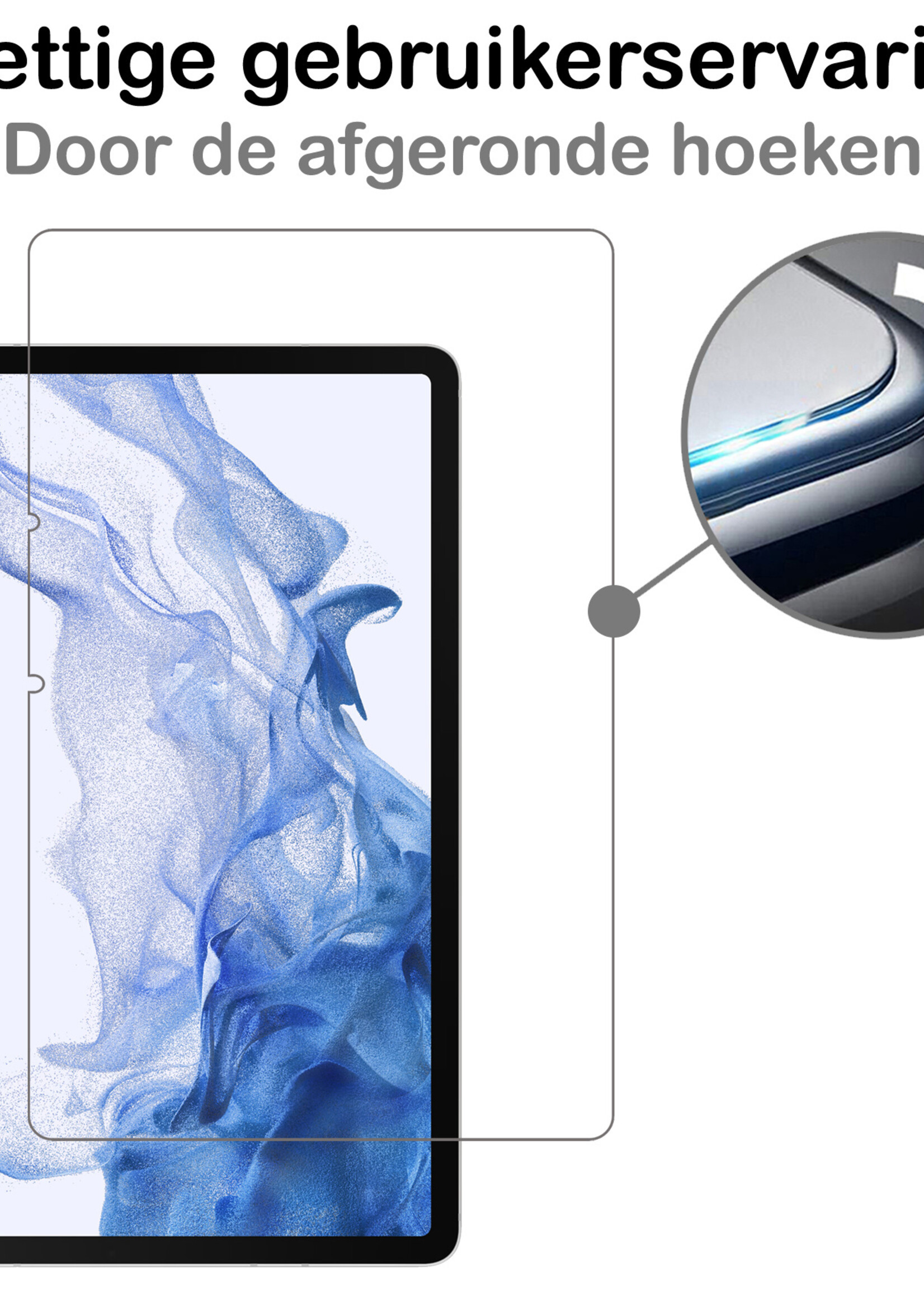 BTH Screenprotector Geschikt voor Samsung Galaxy Tab S8 Plus Screenprotector Tempered Glass Screen Protector Gehard Glas - Screenprotector Geschikt voor Samsung Tab S8 Plus Screenprotector Glas - 3 PACK