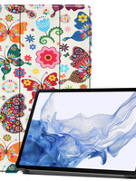BTH BTH Samsung Galaxy Tab S8 Plus Hoes - Vlinders
