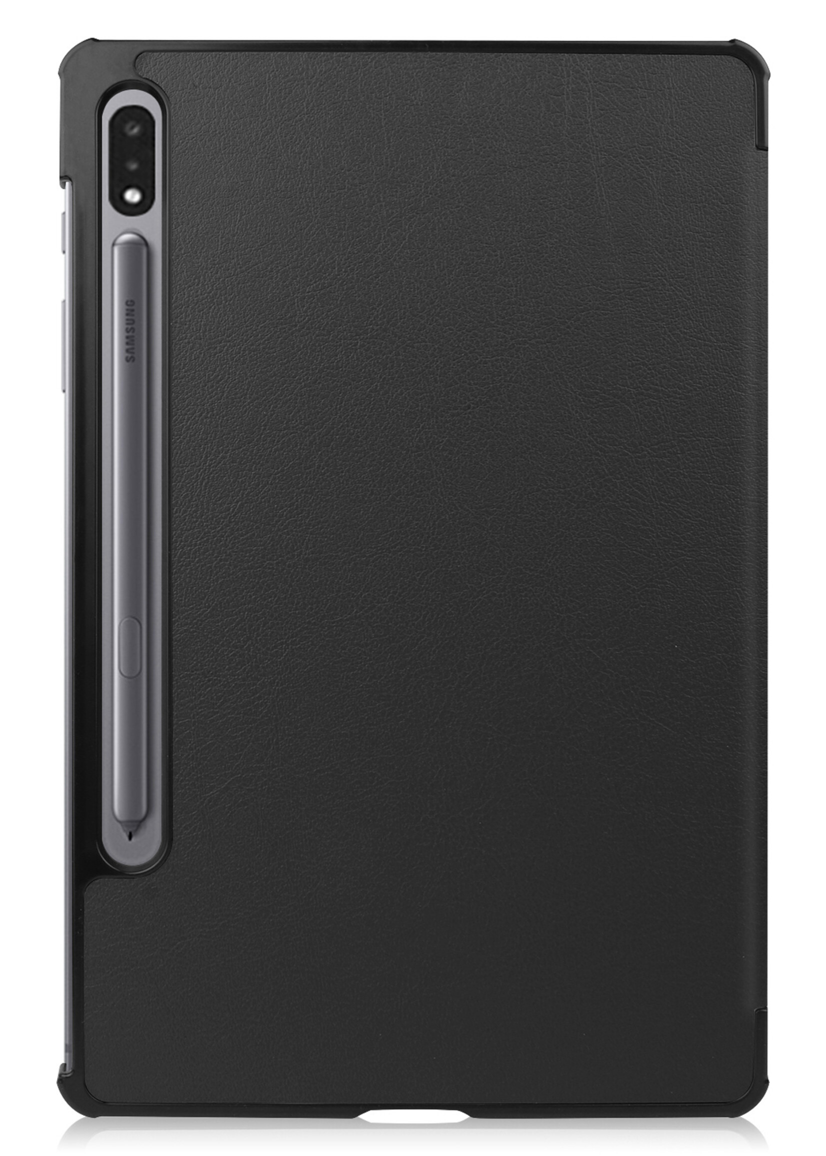 BTH Samsung Tab S8 Plus Hoes Book Case Hoesje Met S Pen Uitsparing - Samsung Galaxy Tab S8 Plus Hoesje Cover - Zwart