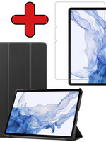BTH BTH Samsung Galaxy Tab S8 Plus Hoes Met Screenprotector - Zwart