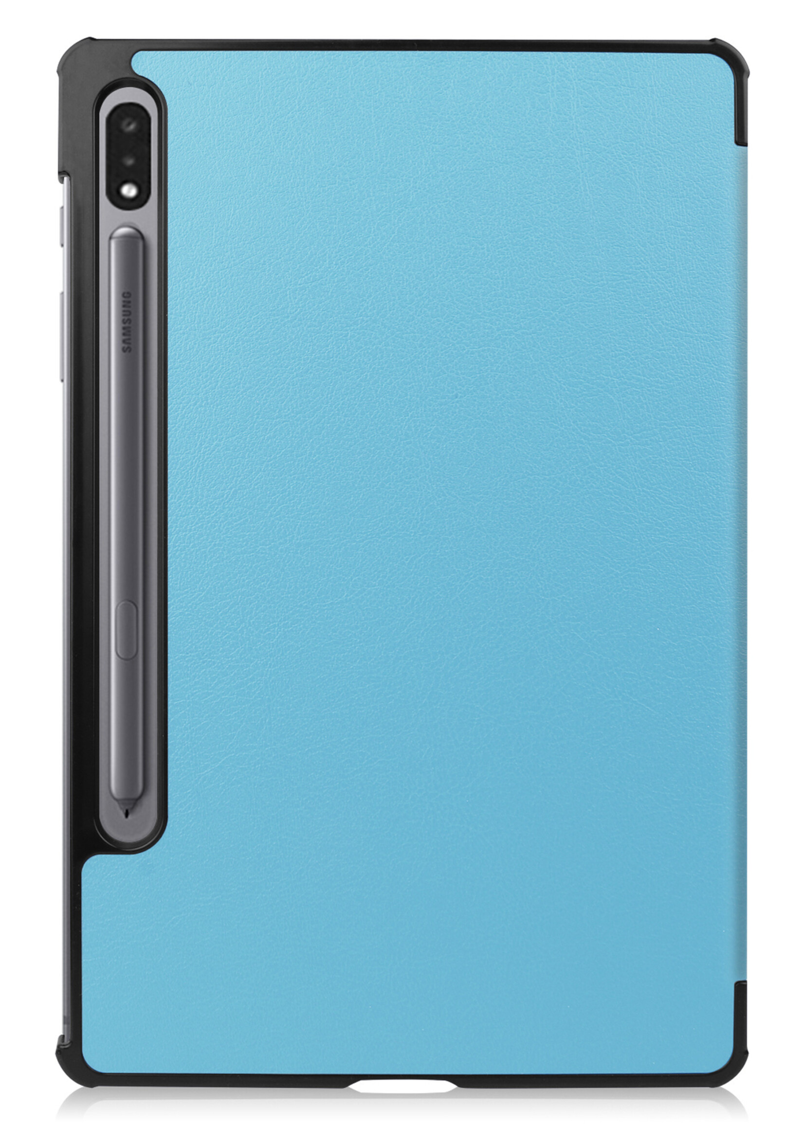BTH Samsung Tab S8 Ultra Hoes Book Case Hoesje Met S Pen Uitsparing - Samsung Galaxy Tab S8 Ultra Hoesje Cover - Licht Blauw