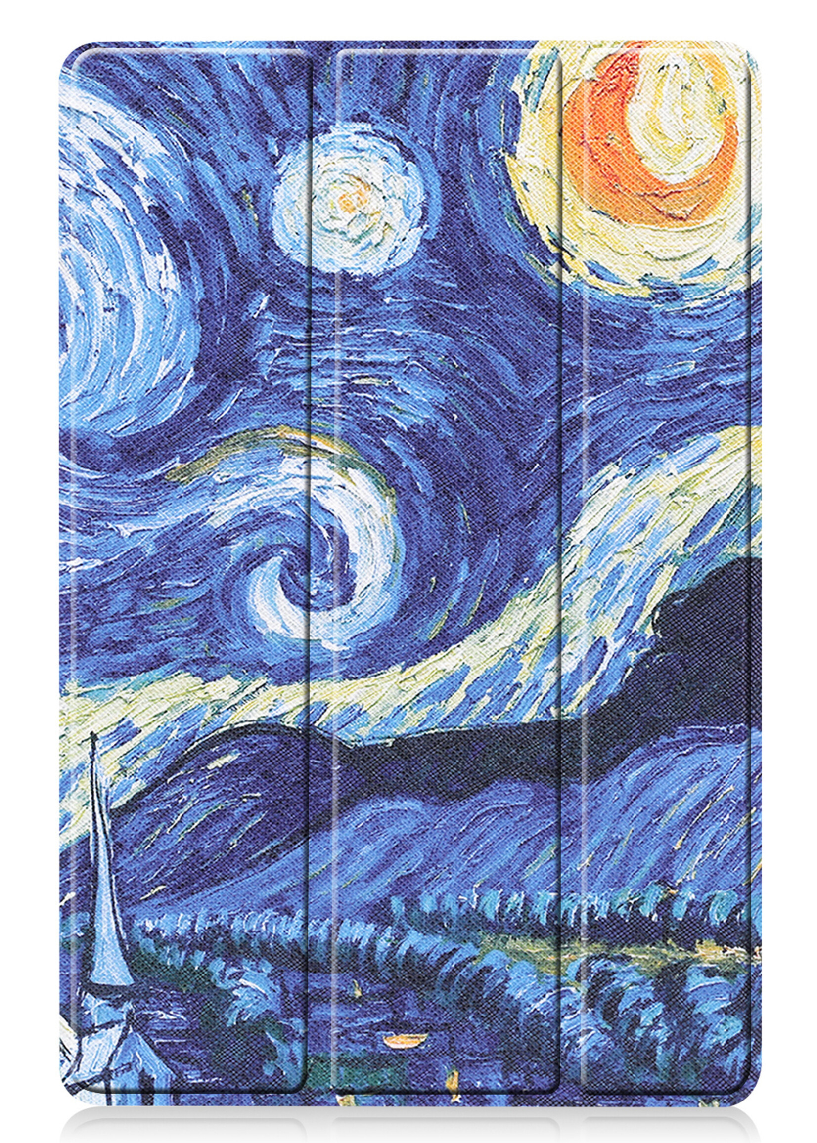 BTH Samsung Tab S8 Ultra Hoes Book Case Hoesje Met S Pen Uitsparing - Samsung Galaxy Tab S8 Ultra Hoesje Cover - Sterrenhemel