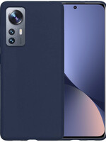 BTH BTH Xiaomi 12 Hoesje Siliconen - Donkerblauw