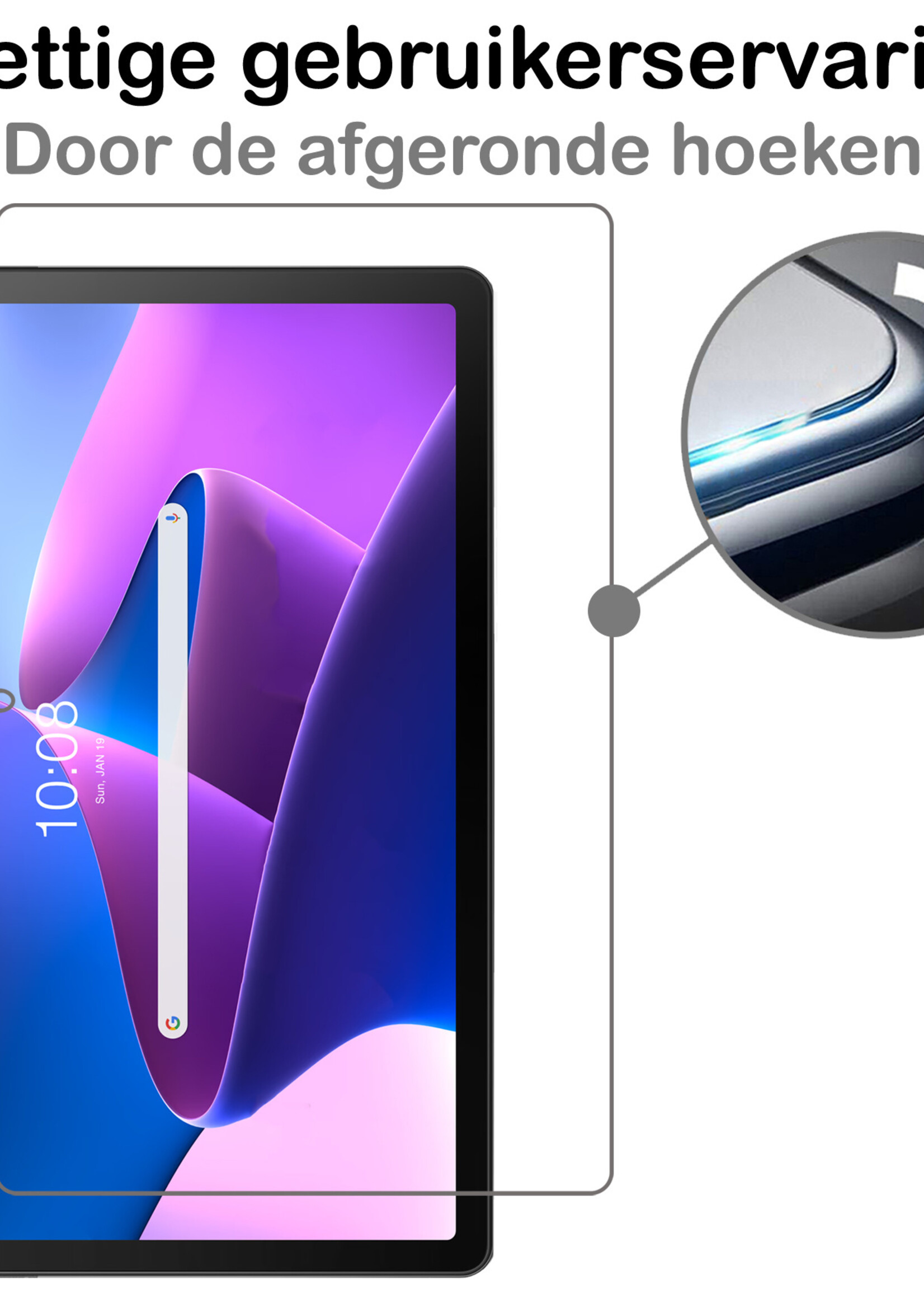 BTH Screenprotector Geschikt voor Lenovo Tab M10 Plus 3rd Gen Screenprotector Tempered Glass Screen Protector Gehard Glas - Screenprotector Geschikt voor Lenovo Tab M10 Plus (3e Gen) Screenprotector Glas - 2 PACK