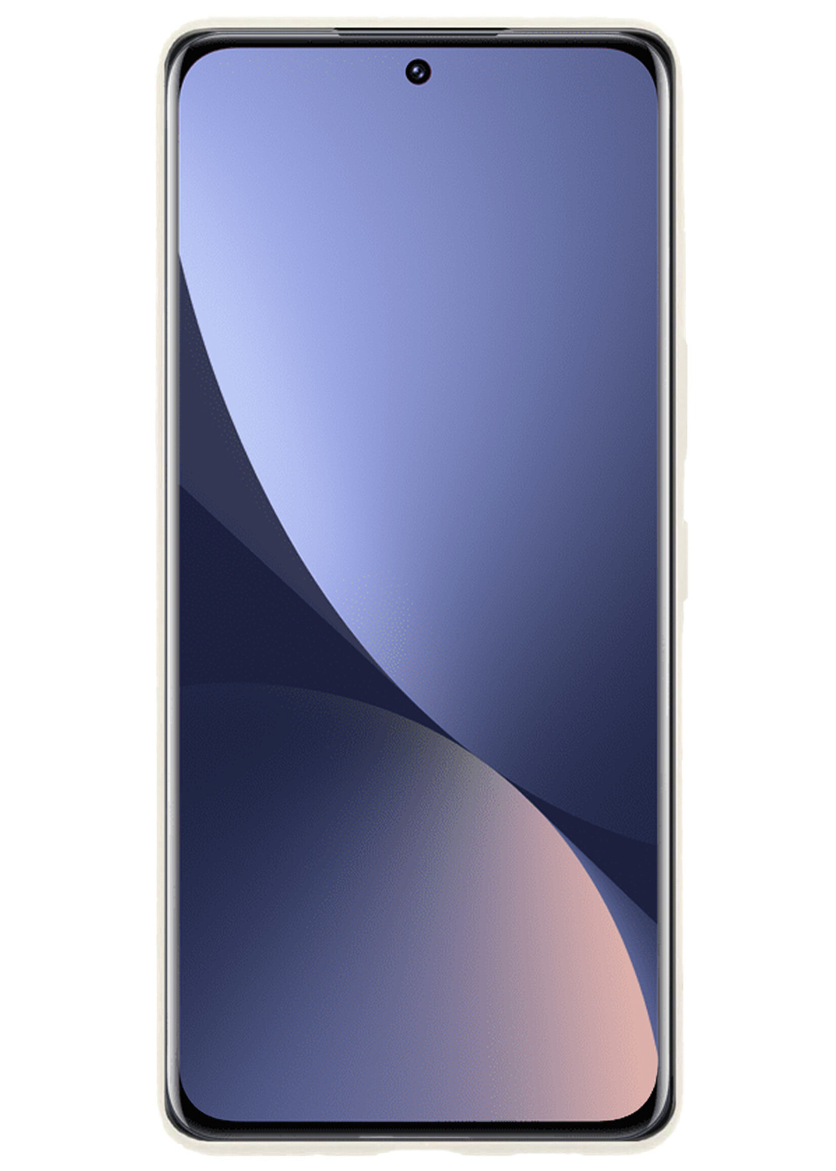 BTH Xiaomi 12 Pro Hoesje Siliconen Case Cover - Xiaomi 12 Pro Hoesje Cover Hoes Siliconen - Wit