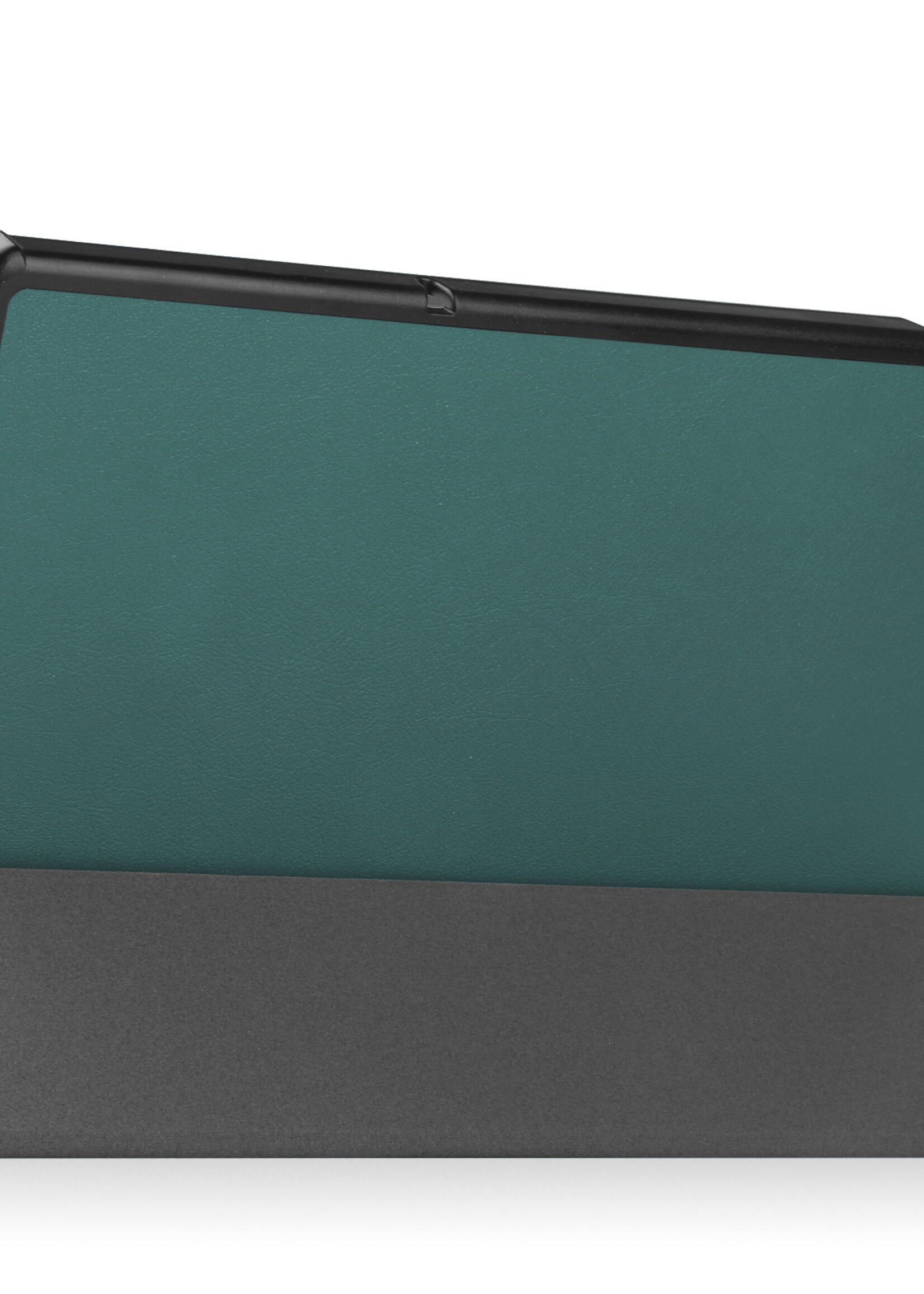 BTH Lenovo Tab M10 Plus Hoes (3e gen) Book Case Hoesje Luxe Cover - Lenovo Tab M10 Plus Hoesje - Donker Groen