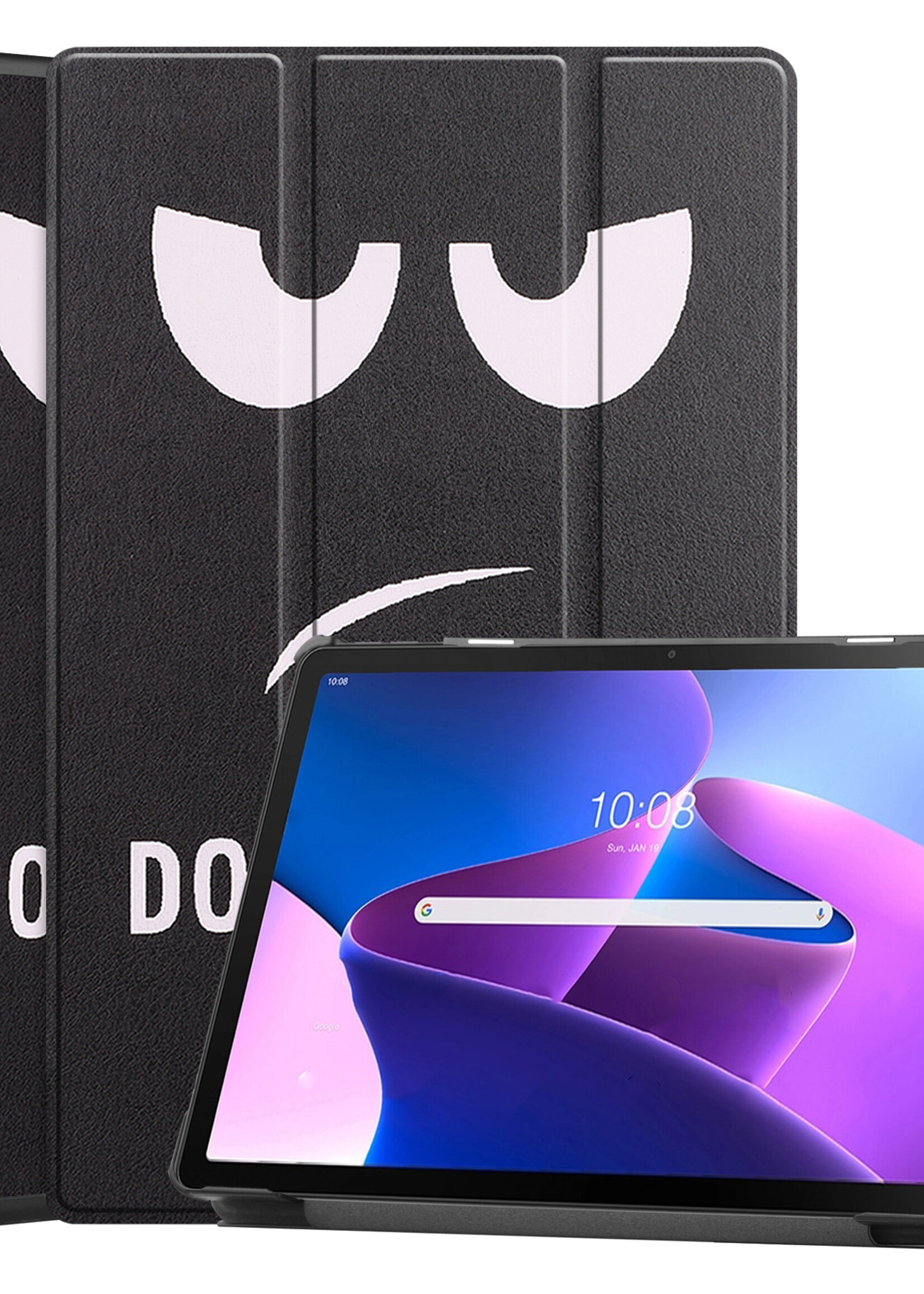 BTH Lenovo Tab M10 Plus Hoes (3e gen) Book Case Hoesje Luxe Cover - Lenovo Tab M10 Plus Hoesje - Touch Me