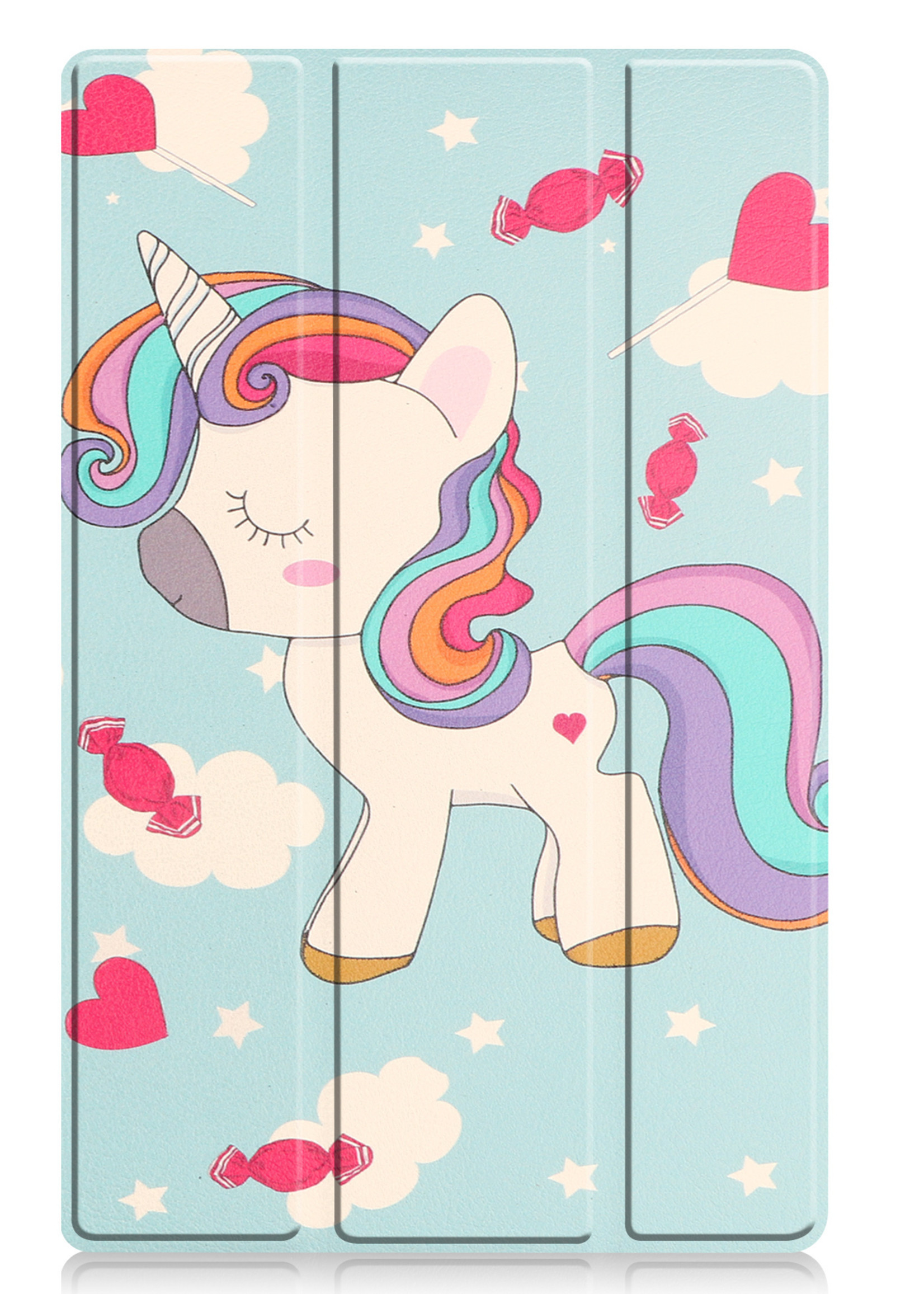 BTH Lenovo Tab M10 Plus Hoes (3e gen) Book Case Hoesje Luxe Cover - Lenovo Tab M10 Plus Hoesje - Unicorn