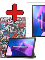 BTH BTH Lenovo Tab M10 Plus (3e generatie) Hoes Met Screenprotector - Graffity
