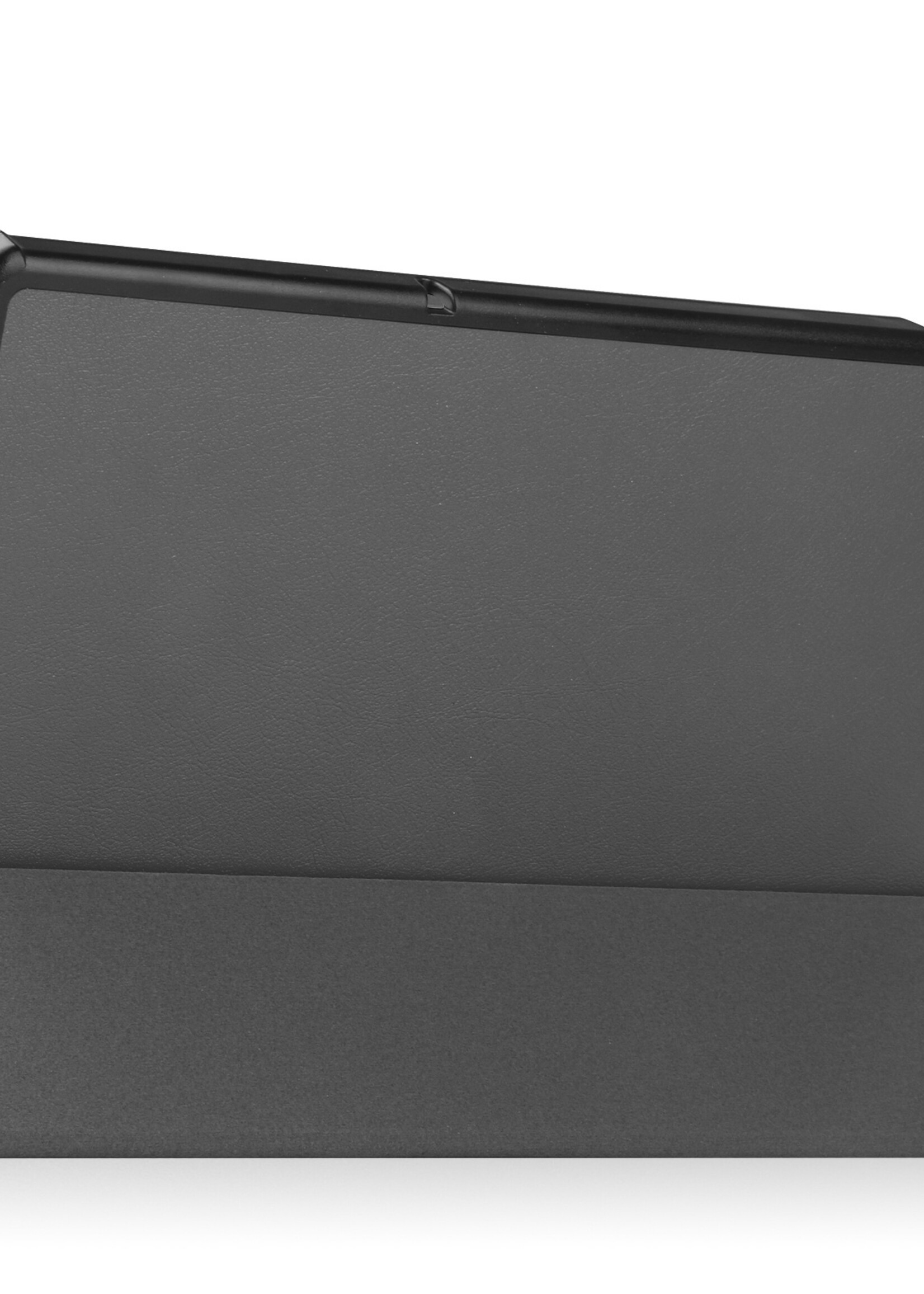 BTH Hoes Geschikt voor Lenovo Tab M10 Plus 3rd Gen Hoes Book Case Hoesje Trifold Cover Met Screenprotector - Hoesje Geschikt voor Lenovo Tab M10 Plus (3e Gen) Hoesje Bookcase - Grijs