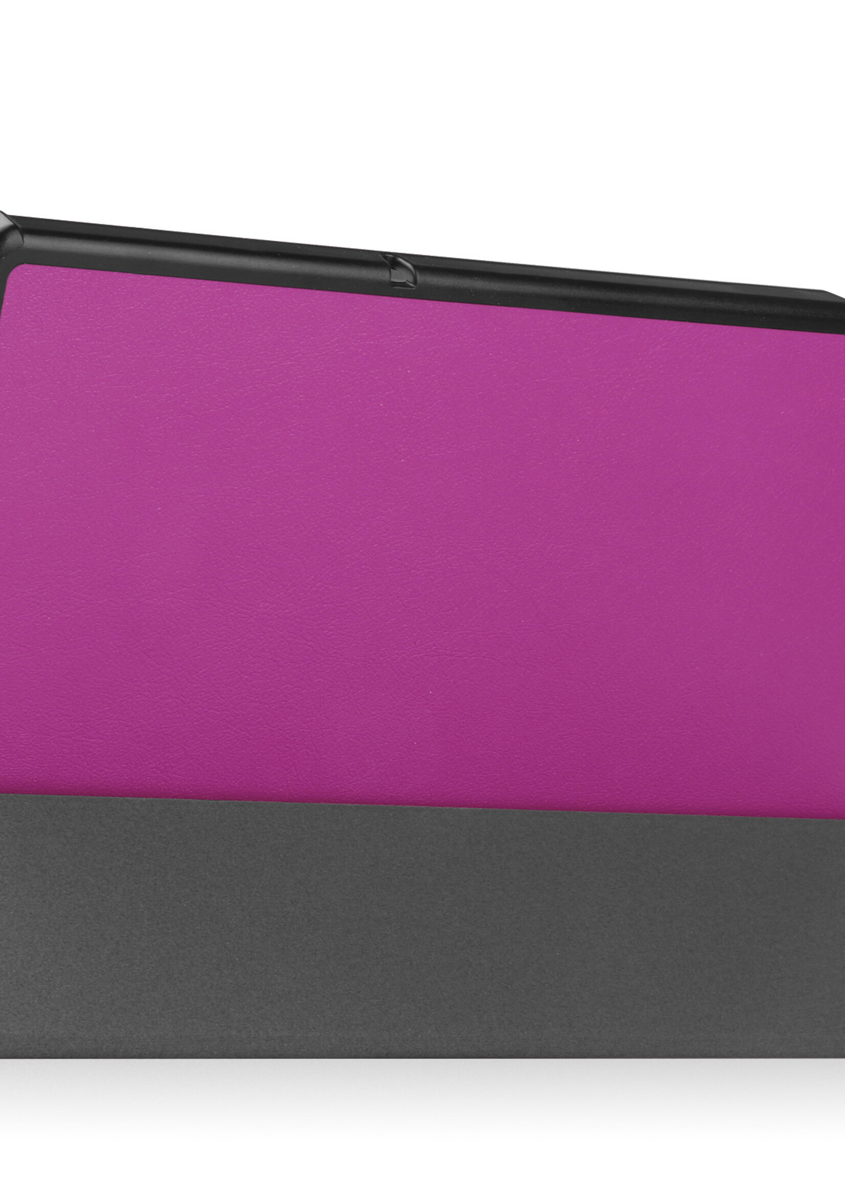 BTH Hoes Geschikt voor Lenovo Tab M10 Plus 3rd Gen Hoes Book Case Hoesje Trifold Cover Met Screenprotector - Hoesje Geschikt voor Lenovo Tab M10 Plus (3e Gen) Hoesje Bookcase - Paars