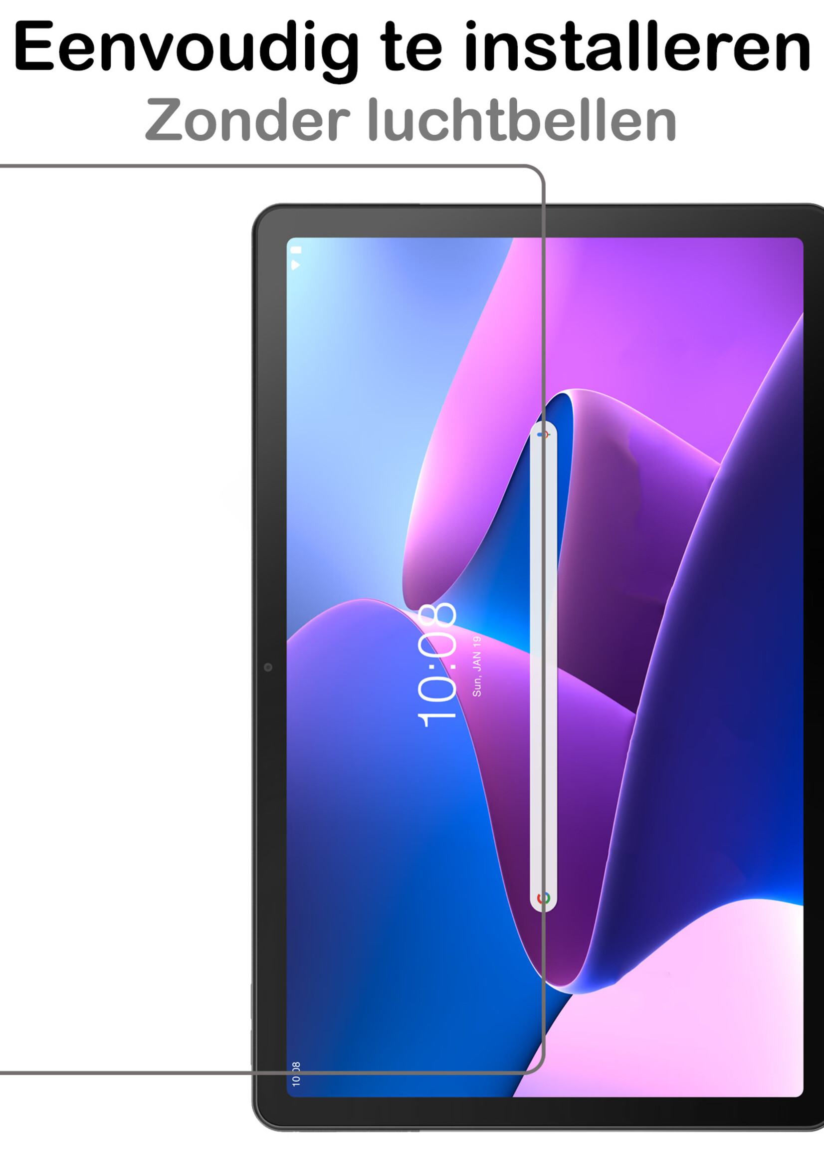 BTH Hoes Geschikt voor Lenovo Tab M10 Plus 3rd Gen Hoes Book Case Hoesje Trifold Cover Met Screenprotector - Hoesje Geschikt voor Lenovo Tab M10 Plus (3e Gen) Hoesje Bookcase - Rosé goud