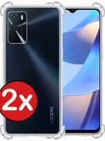 BTH BTH OPPO A16s Hoesje Shockproof - Transparant - 2 PACK