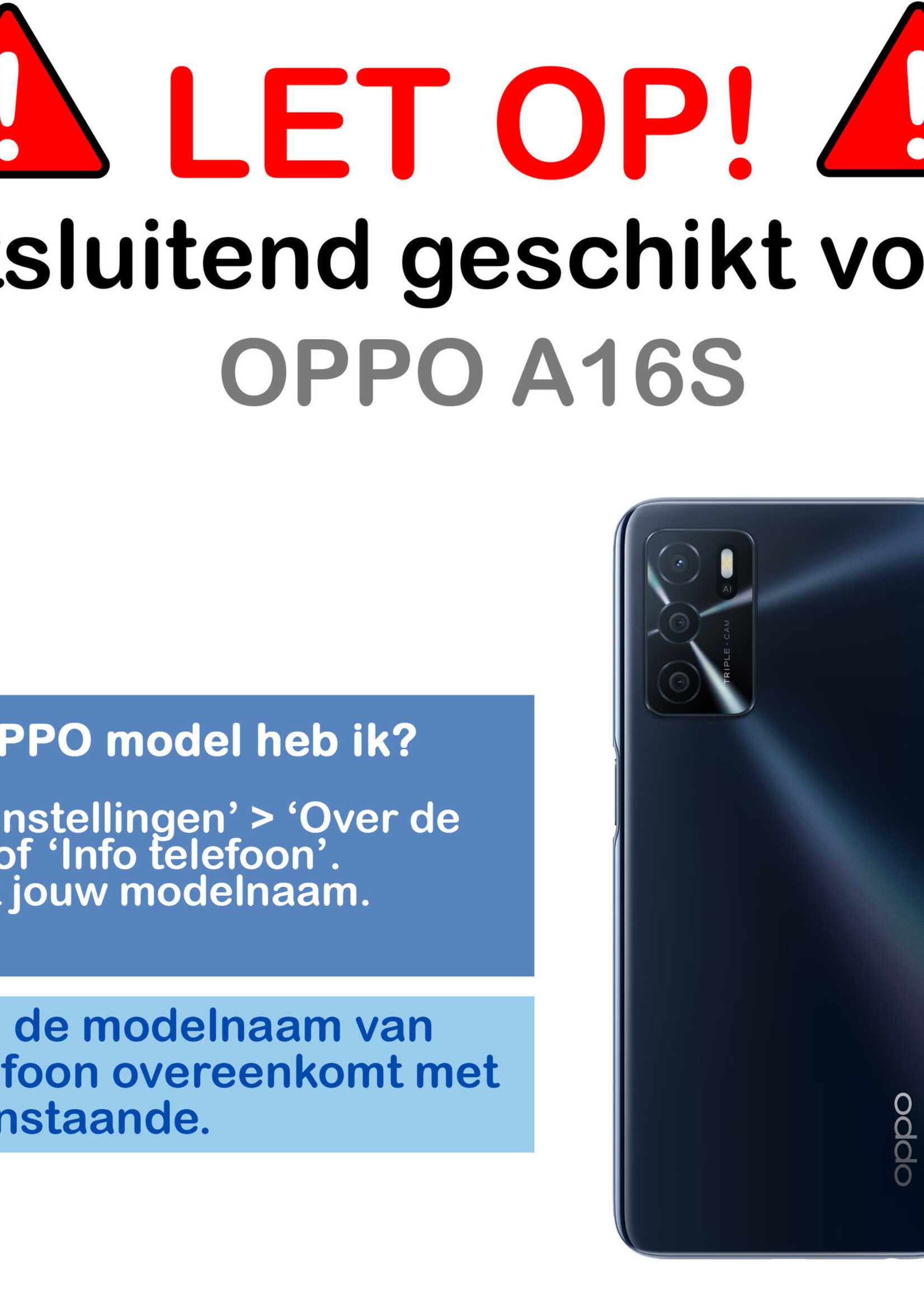 BTH OPPO A16s Hoesje Siliconen Case Cover - OPPO A16s Hoesje Cover Hoes Siliconen - Donker Blauw