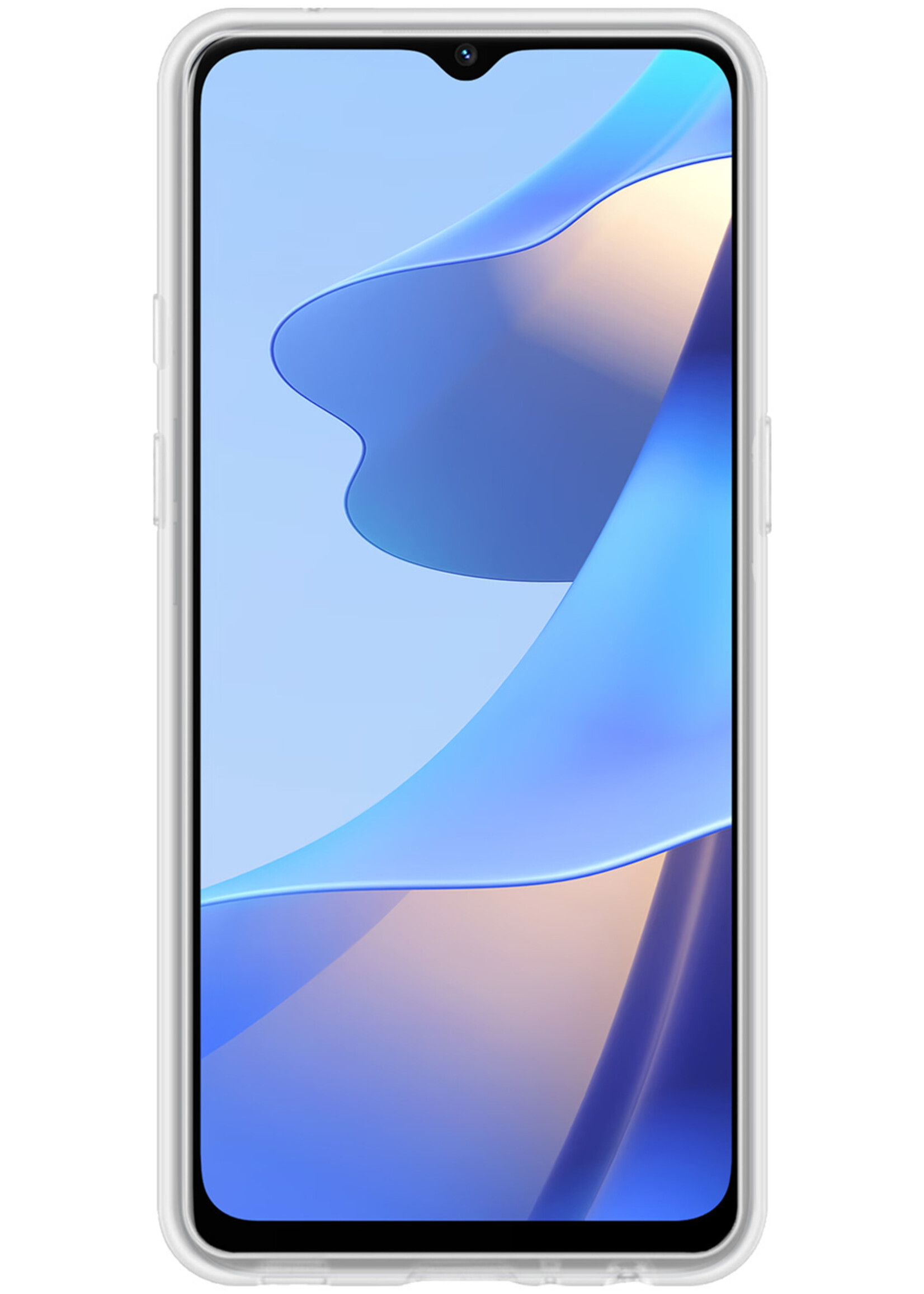 BTH Hoesje Geschikt voor OPPO A16s Hoesje Siliconen Case Hoes Met 2x Screenprotector - Hoes Geschikt voor OPPO A16s Hoes Cover Case - Transparant