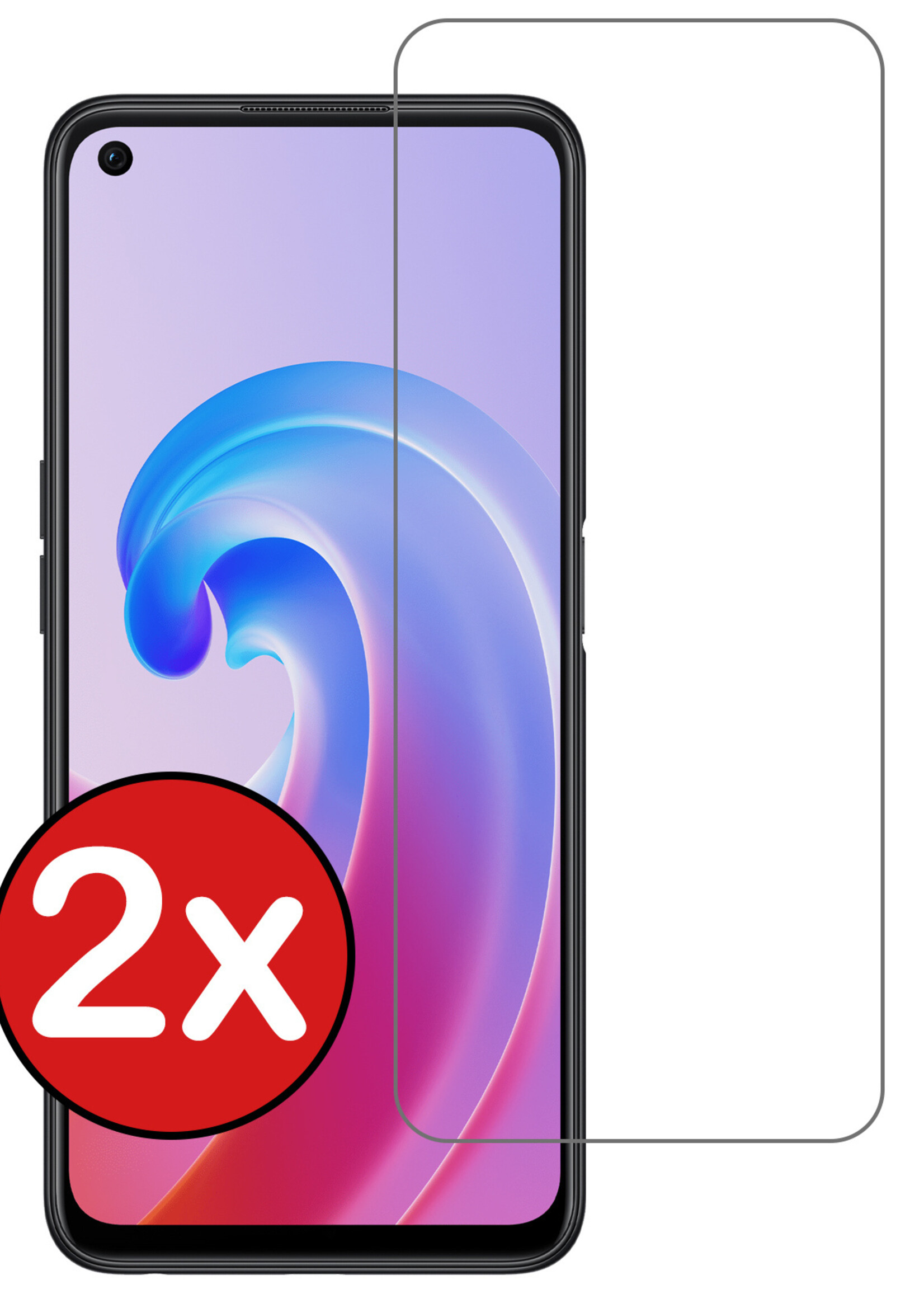 BTH Screenprotector Geschikt voor OPPO A76 Screenprotector Glas Gehard Tempered Glass - Screenprotector Geschikt voor OPPO A76 Screen Protector Screen Cover - 2 PACK