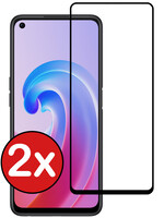 BTH BTH OPPO A76 Screenprotector Glas Full Cover - 2 PACK