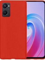 BTH BTH OPPO A76 Hoesje Siliconen - Rood